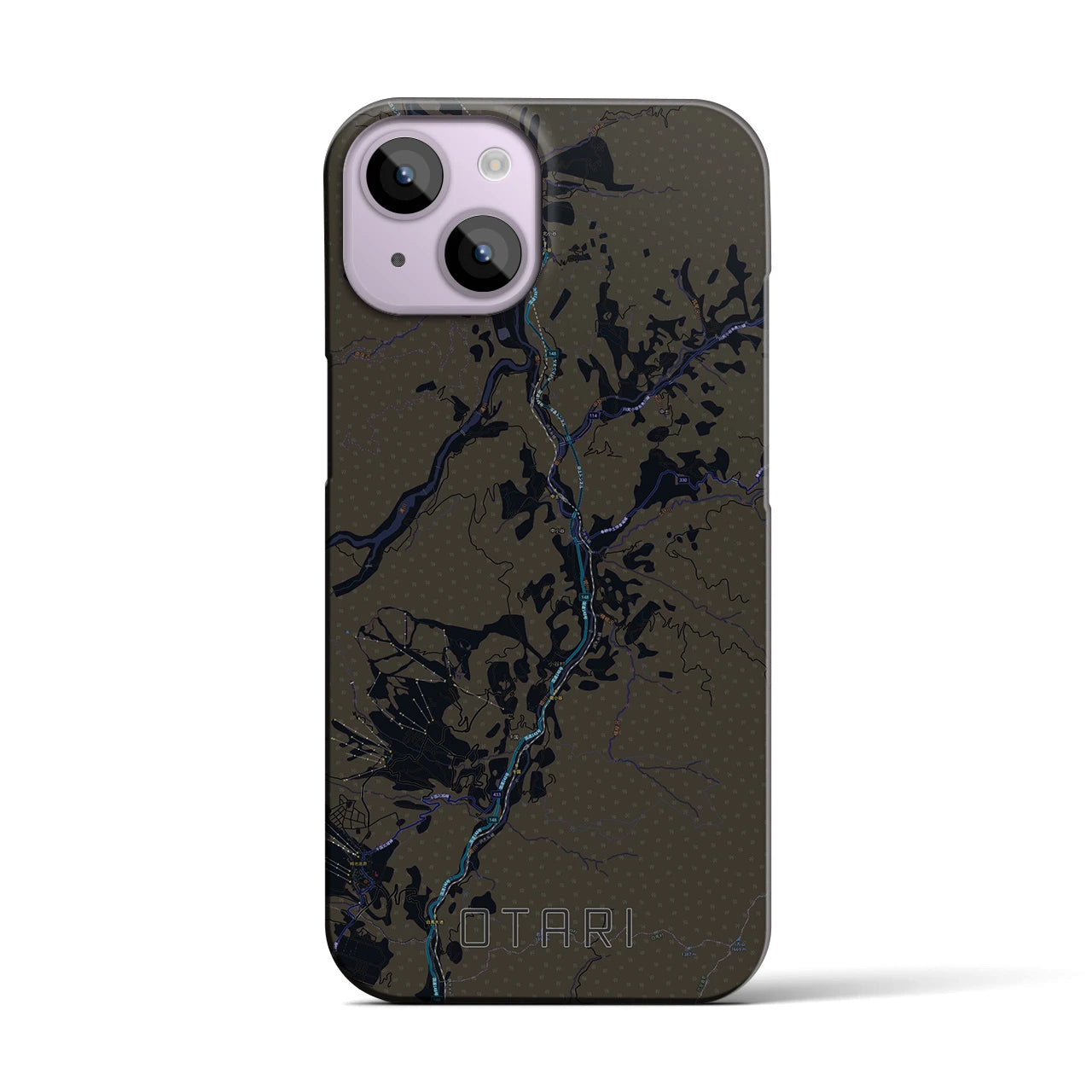 【小谷(長野県)】地図柄iPhoneケース(バックカバータイプ)
