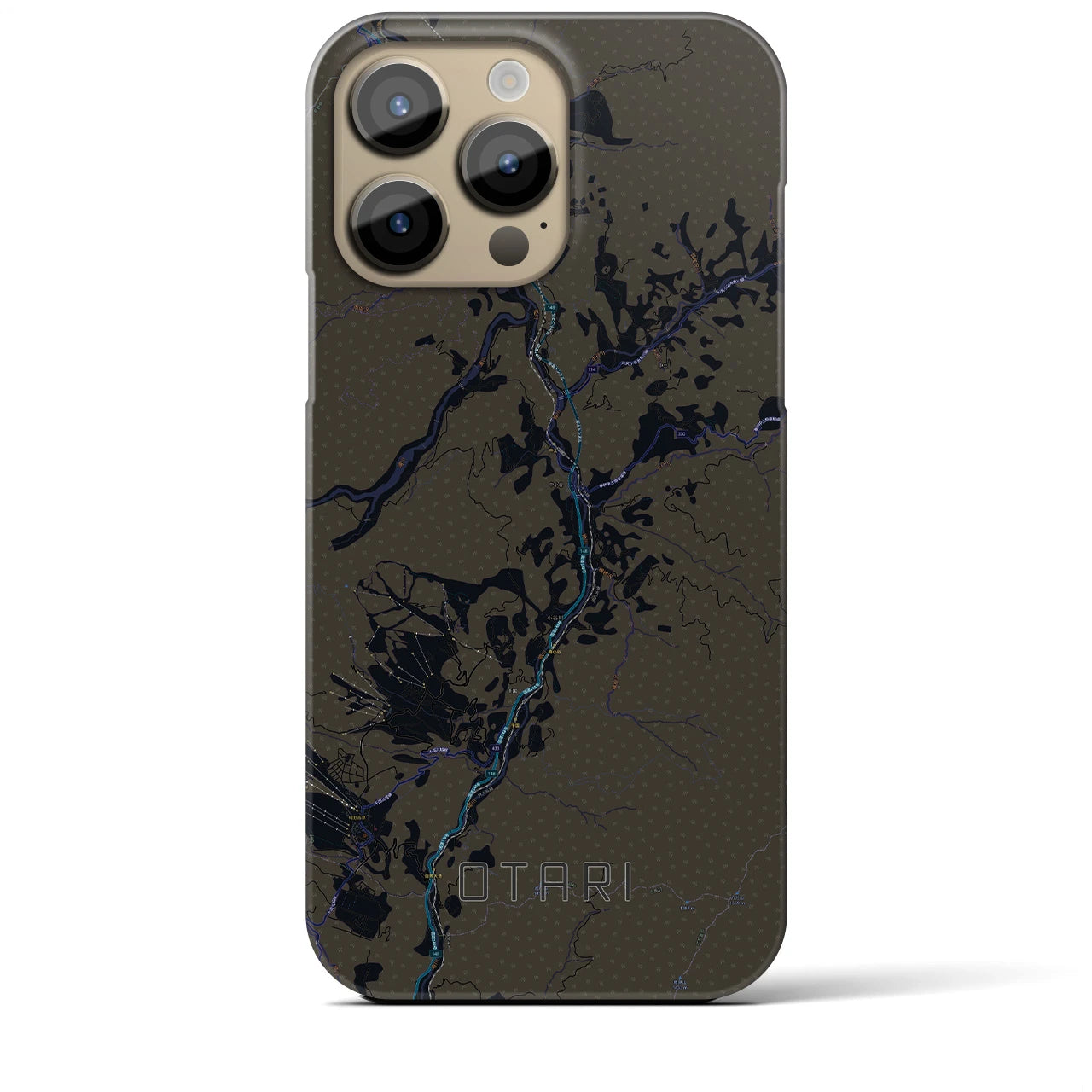 【小谷(長野県)】地図柄iPhoneケース(バックカバータイプ)