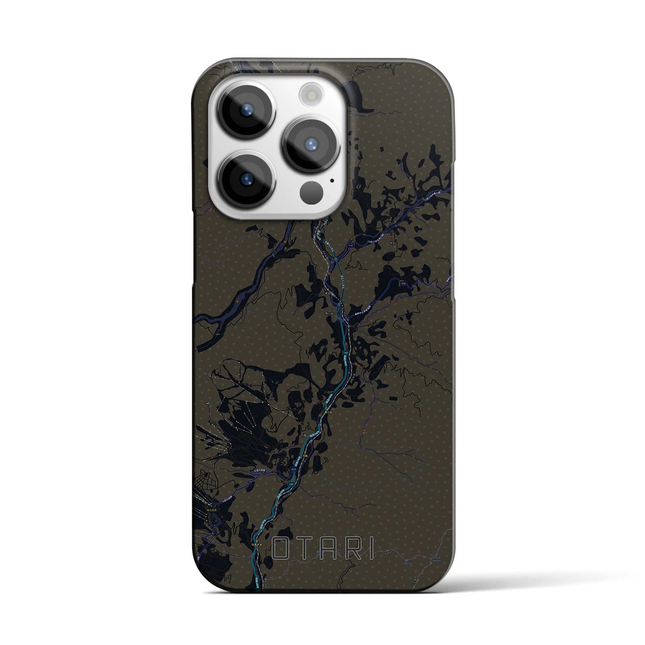 【小谷(長野県)】地図柄iPhoneケース(バックカバータイプ)