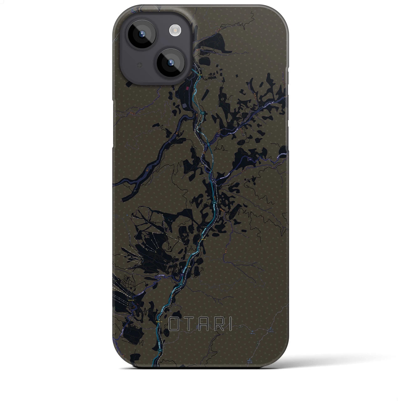 【小谷(長野県)】地図柄iPhoneケース(バックカバータイプ)