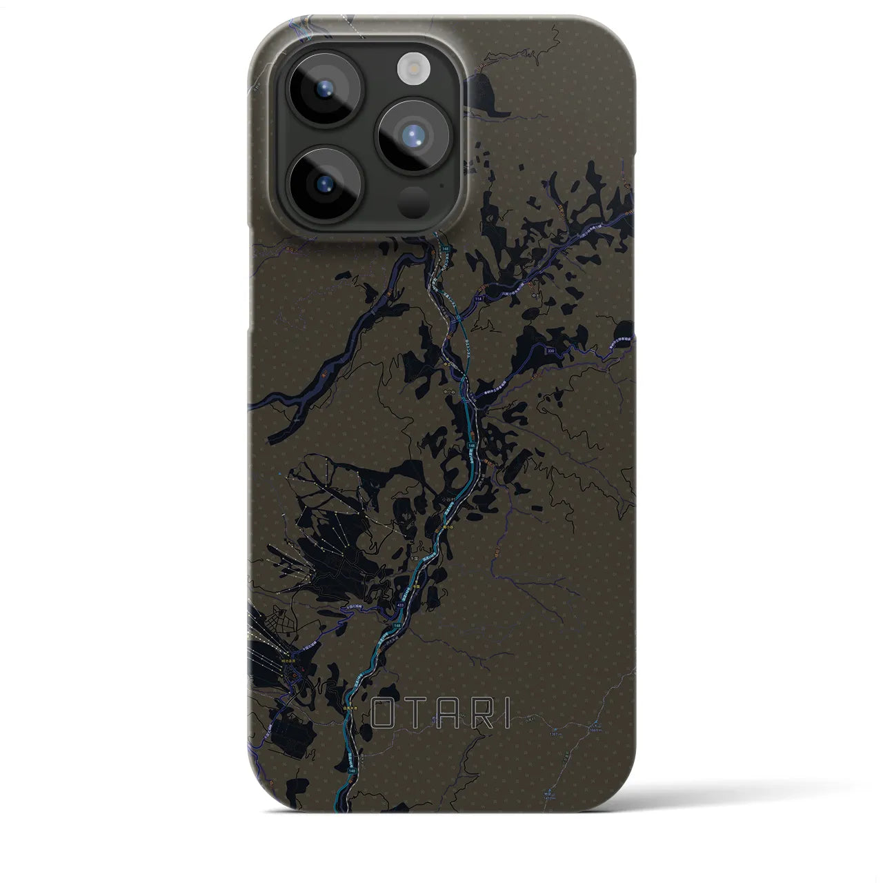【小谷(長野県)】地図柄iPhoneケース(バックカバータイプ)