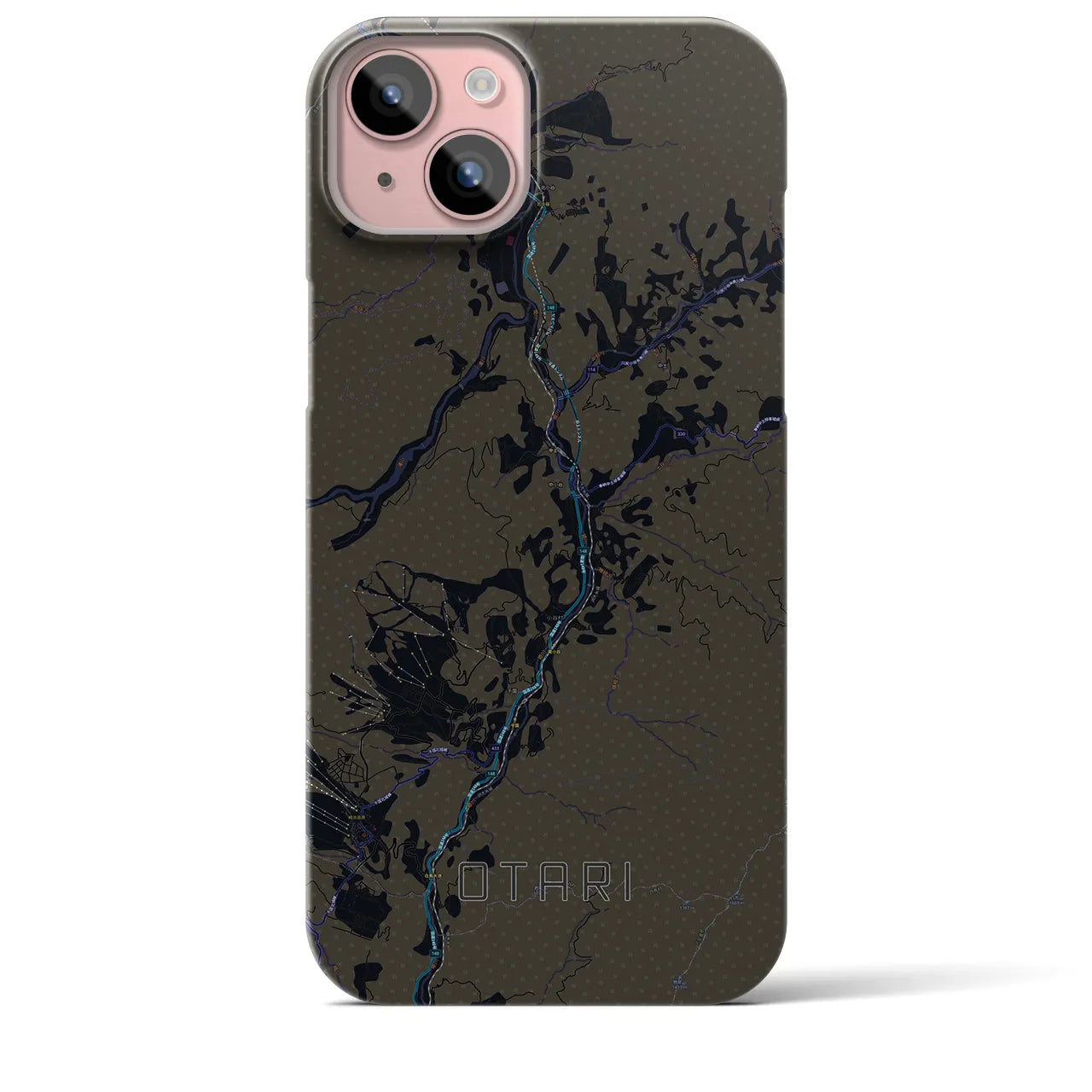 【小谷(長野県)】地図柄iPhoneケース(バックカバータイプ)