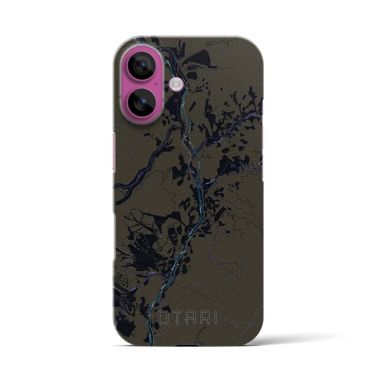 【小谷(長野県)】地図柄iPhoneケース(バックカバータイプ)