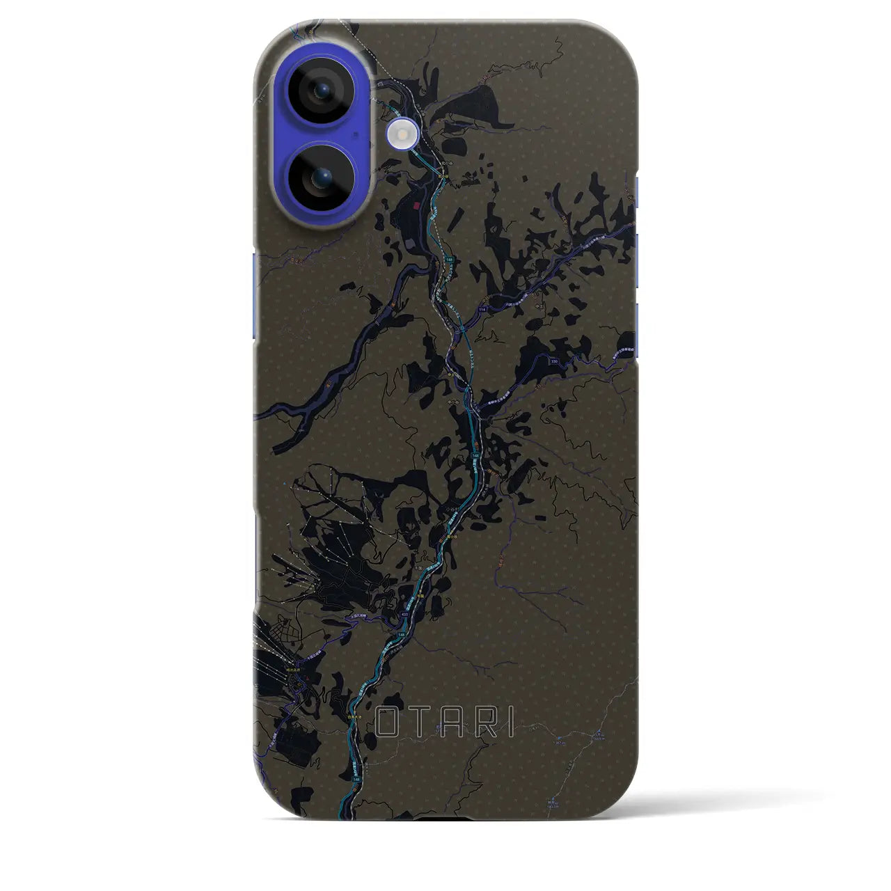 【小谷(長野県)】地図柄iPhoneケース(バックカバータイプ)