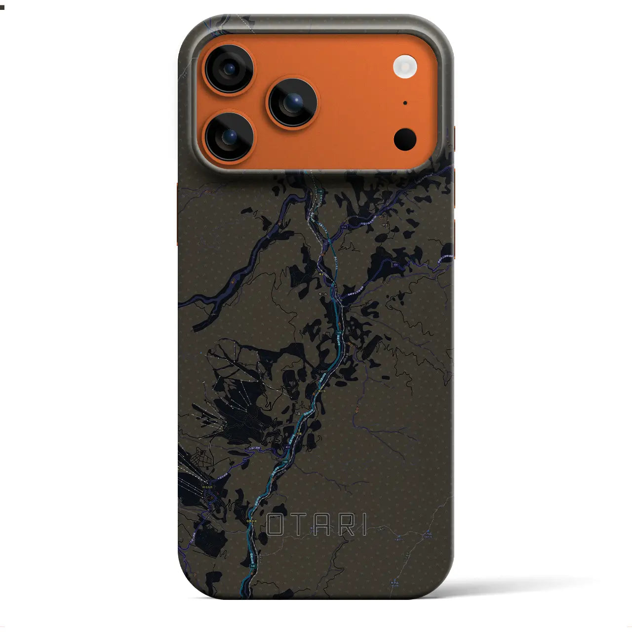 【小谷(長野県)】地図柄iPhoneケース(バックカバータイプ)