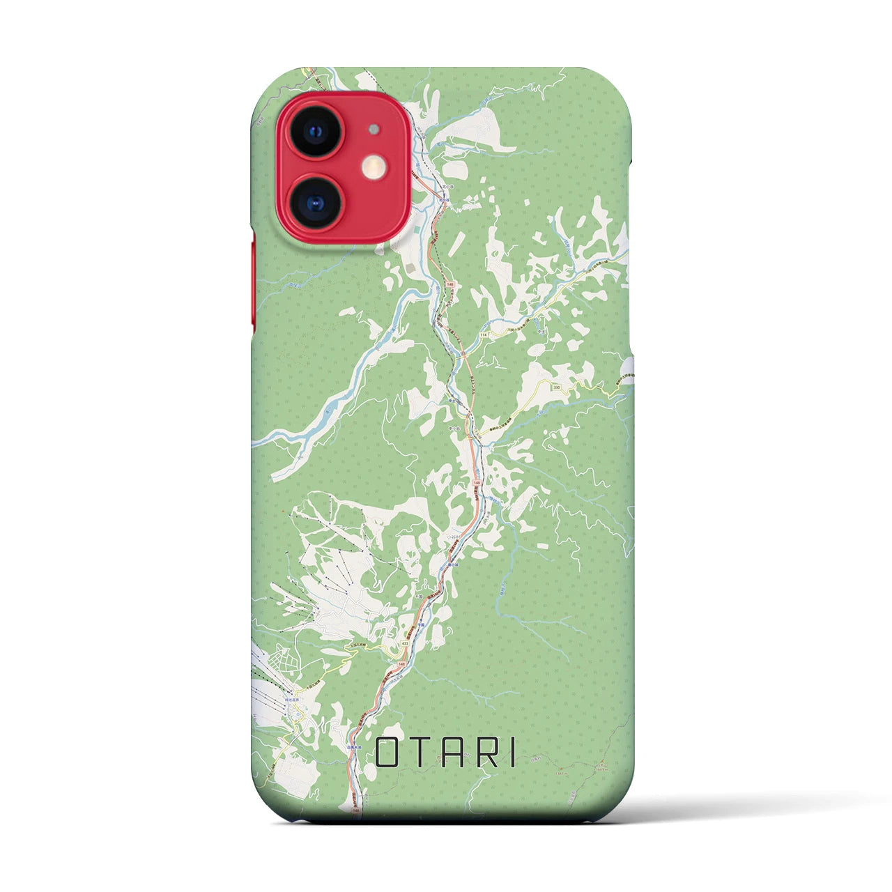 【小谷(長野県)】地図柄iPhoneケース(バックカバータイプ)