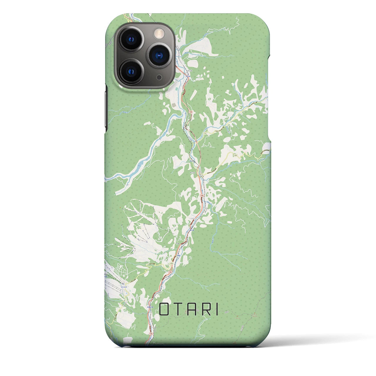 【小谷(長野県)】地図柄iPhoneケース(バックカバータイプ)