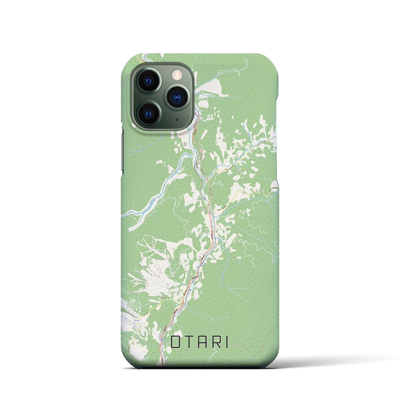 【小谷(長野県)】地図柄iPhoneケース(バックカバータイプ)