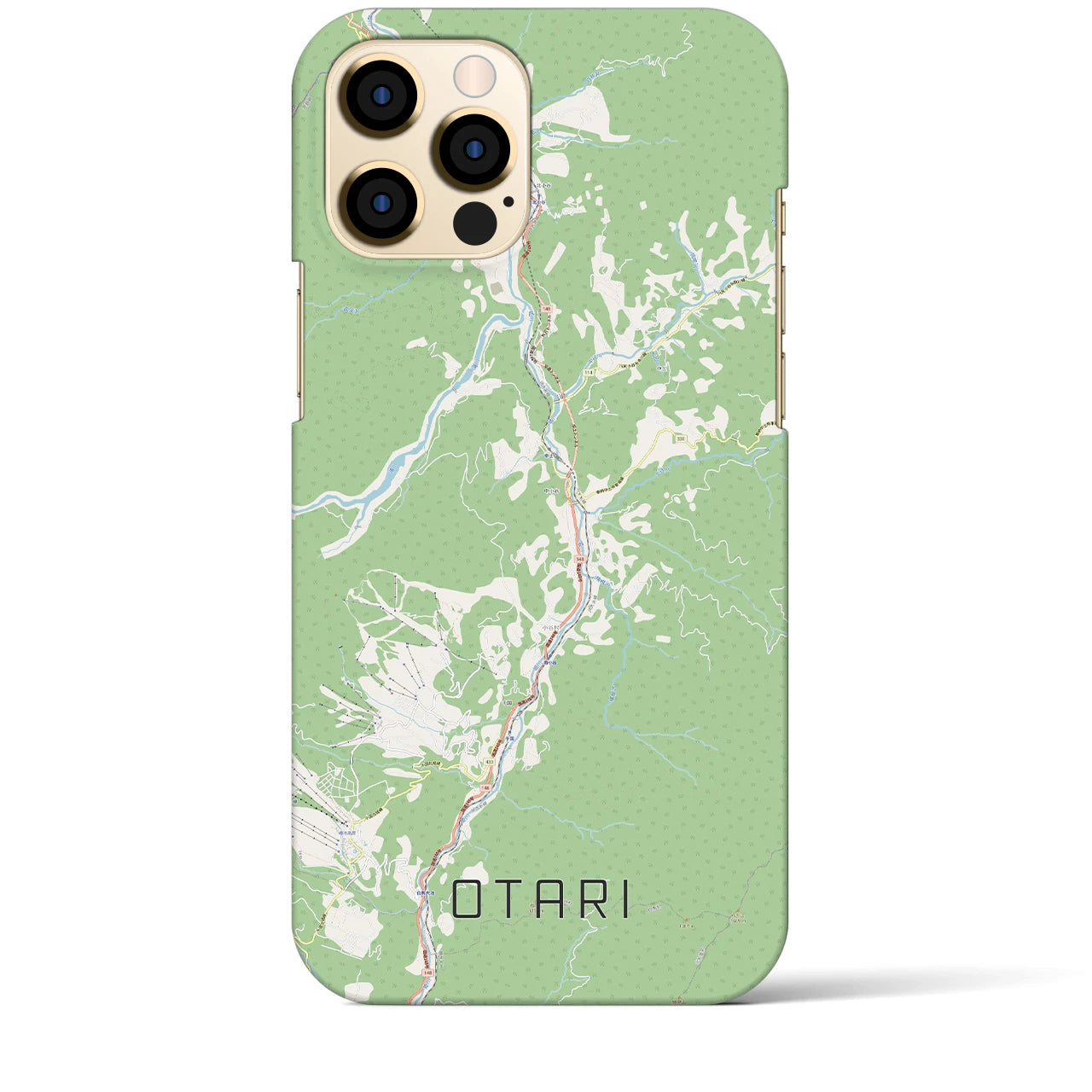 【小谷(長野県)】地図柄iPhoneケース(バックカバータイプ)