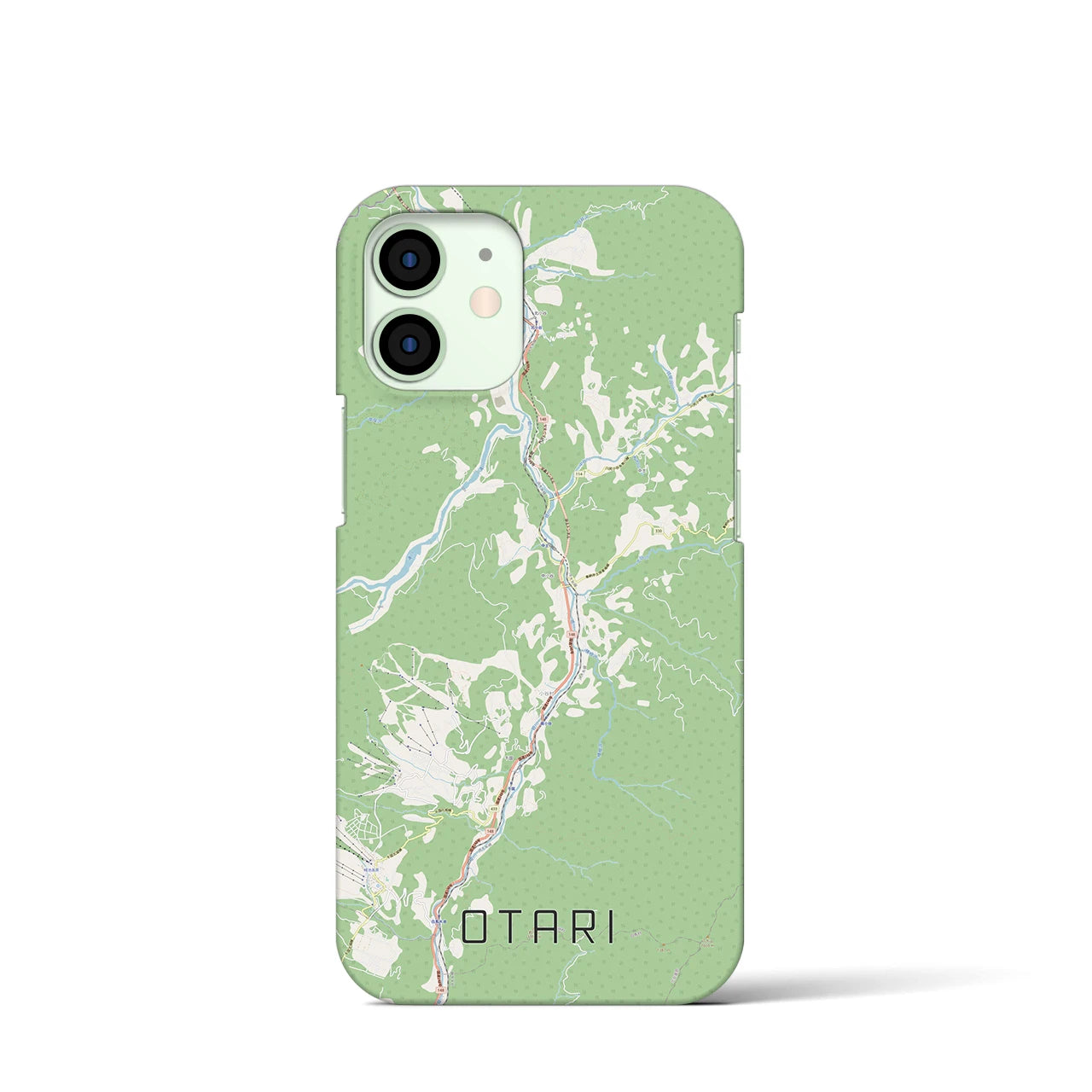 【小谷(長野県)】地図柄iPhoneケース(バックカバータイプ)