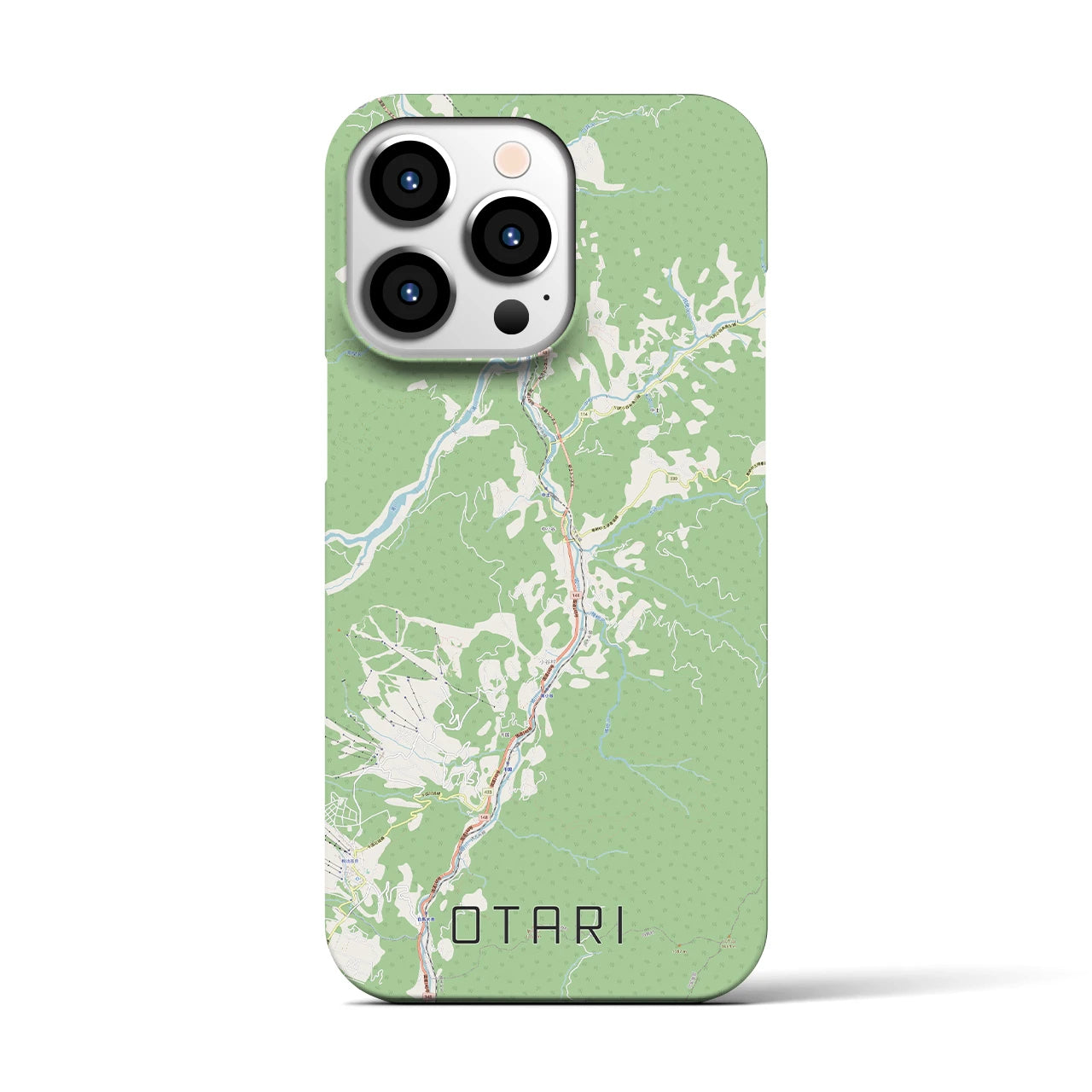 【小谷(長野県)】地図柄iPhoneケース(バックカバータイプ)