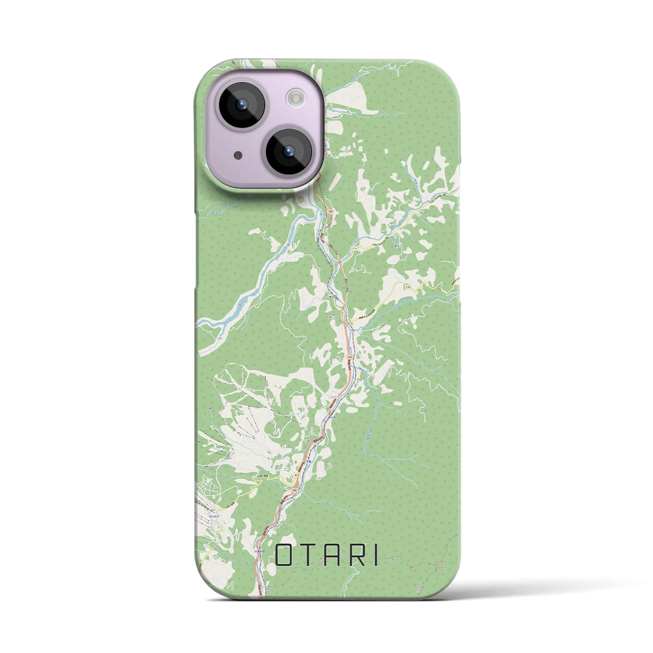 【小谷(長野県)】地図柄iPhoneケース(バックカバータイプ)
