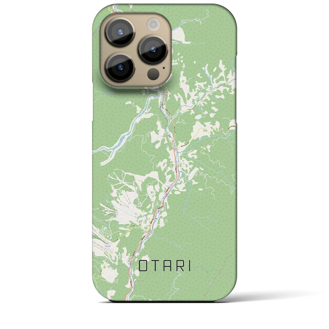 【小谷(長野県)】地図柄iPhoneケース(バックカバータイプ)