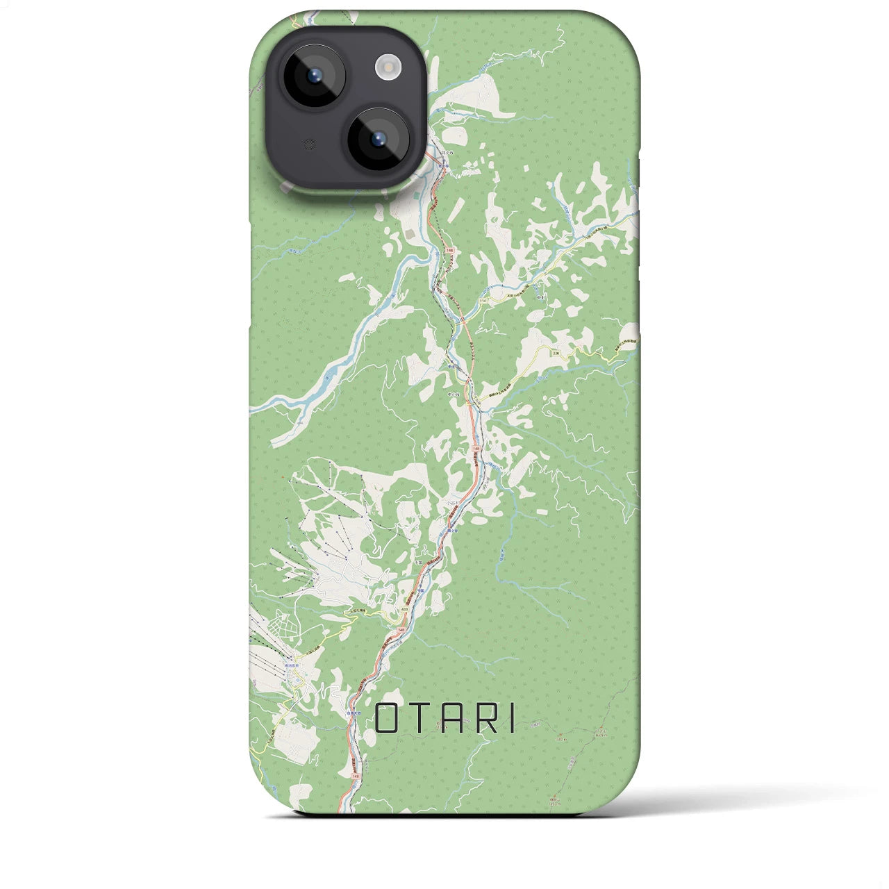 【小谷(長野県)】地図柄iPhoneケース(バックカバータイプ)