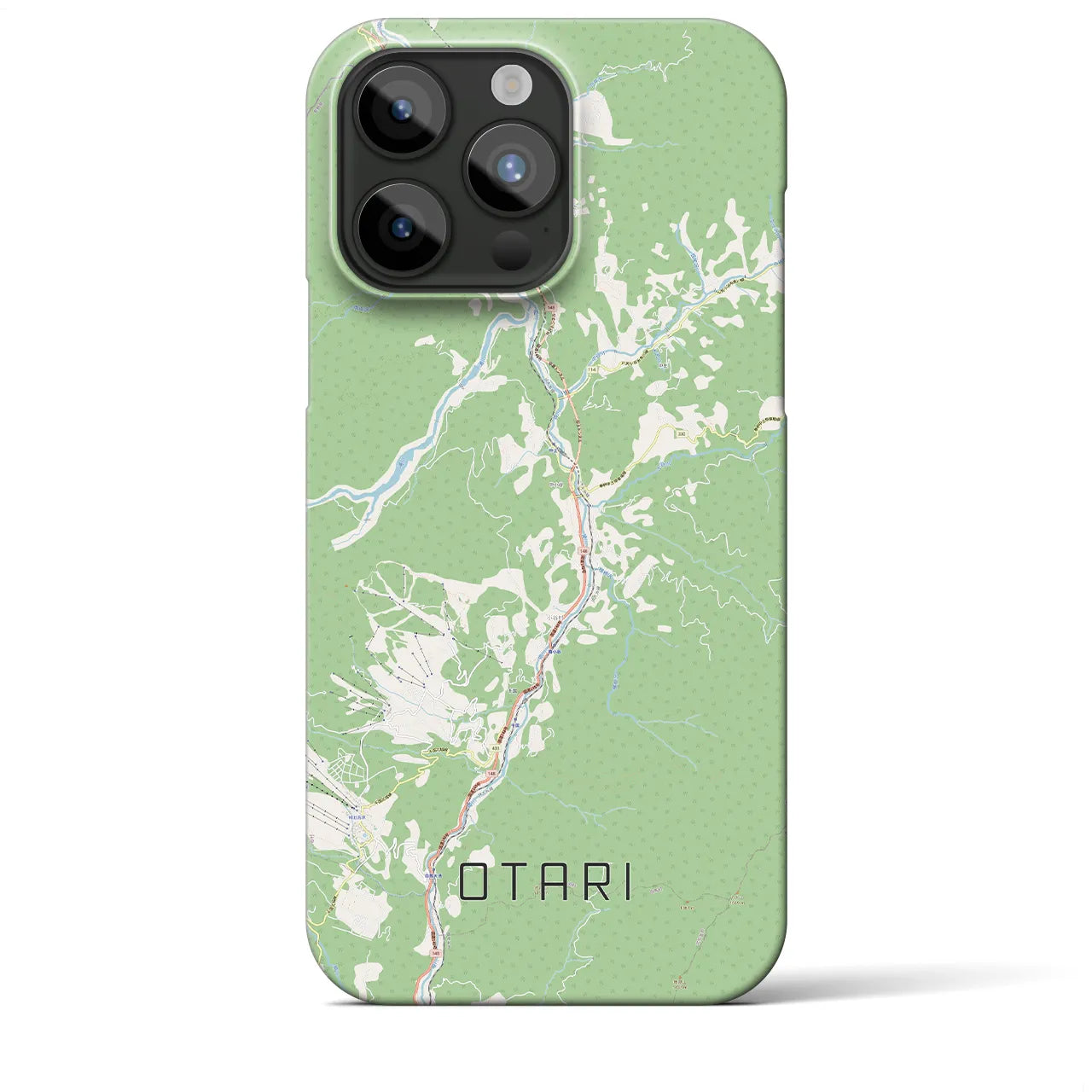 【小谷(長野県)】地図柄iPhoneケース(バックカバータイプ)