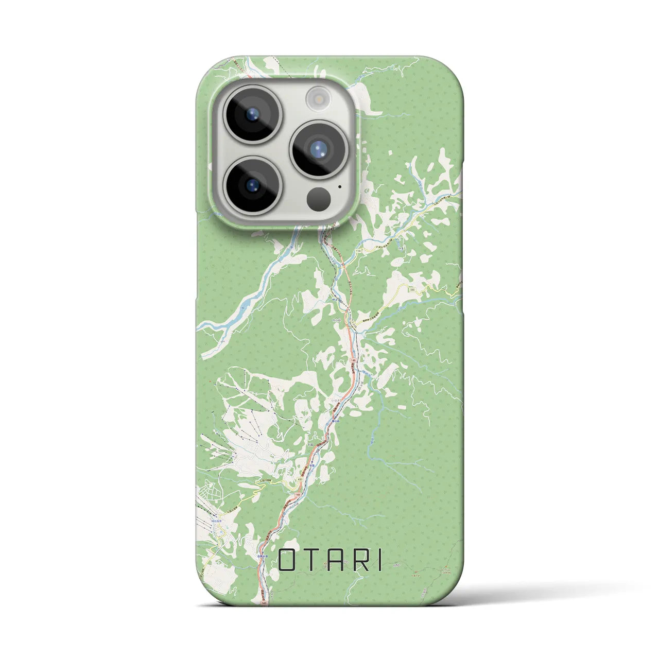 【小谷(長野県)】地図柄iPhoneケース(バックカバータイプ)