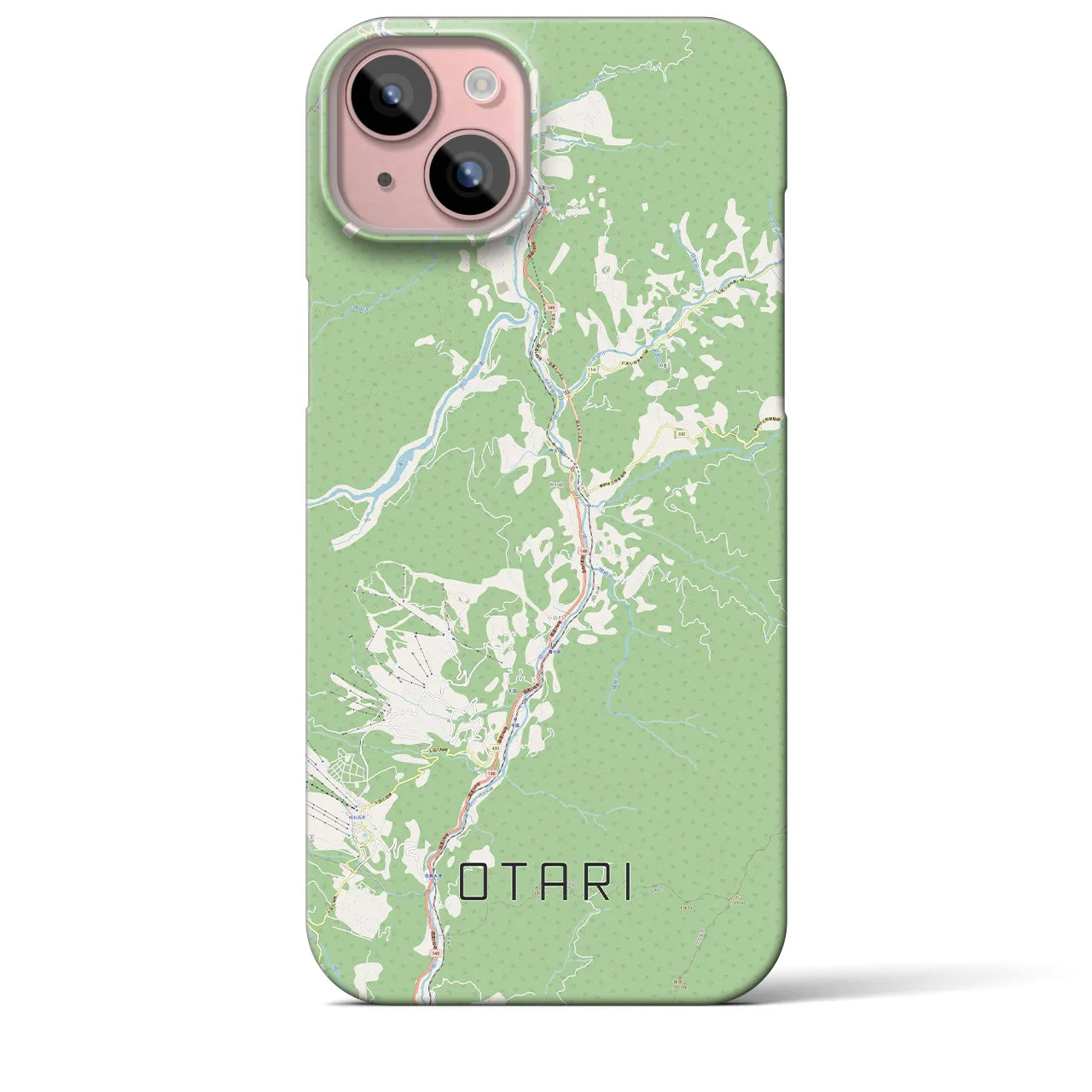 【小谷(長野県)】地図柄iPhoneケース(バックカバータイプ)