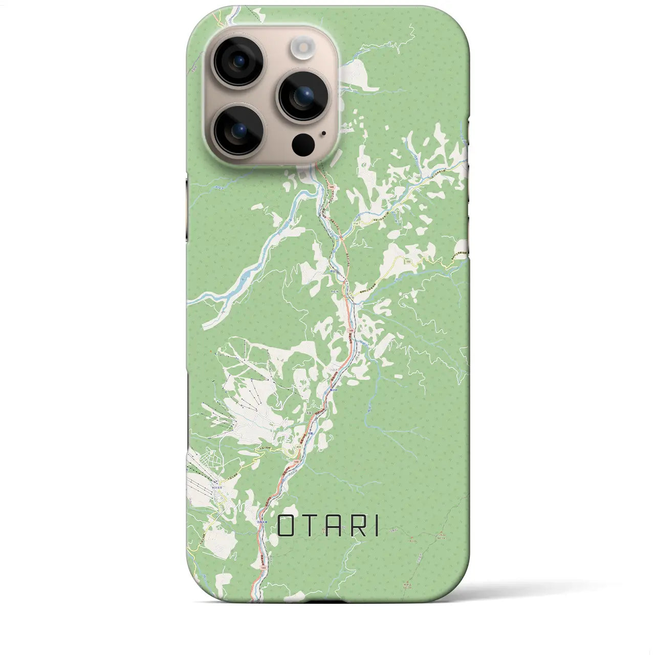 【小谷(長野県)】地図柄iPhoneケース(バックカバータイプ)