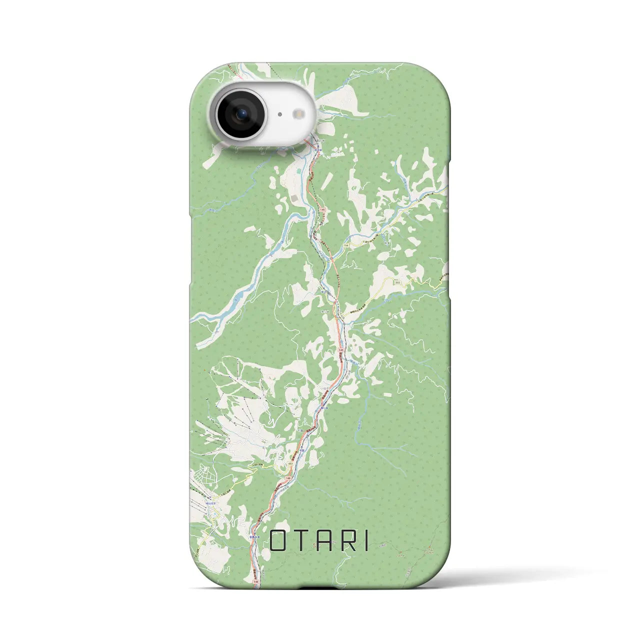 【小谷(長野県)】地図柄iPhoneケース(バックカバータイプ)