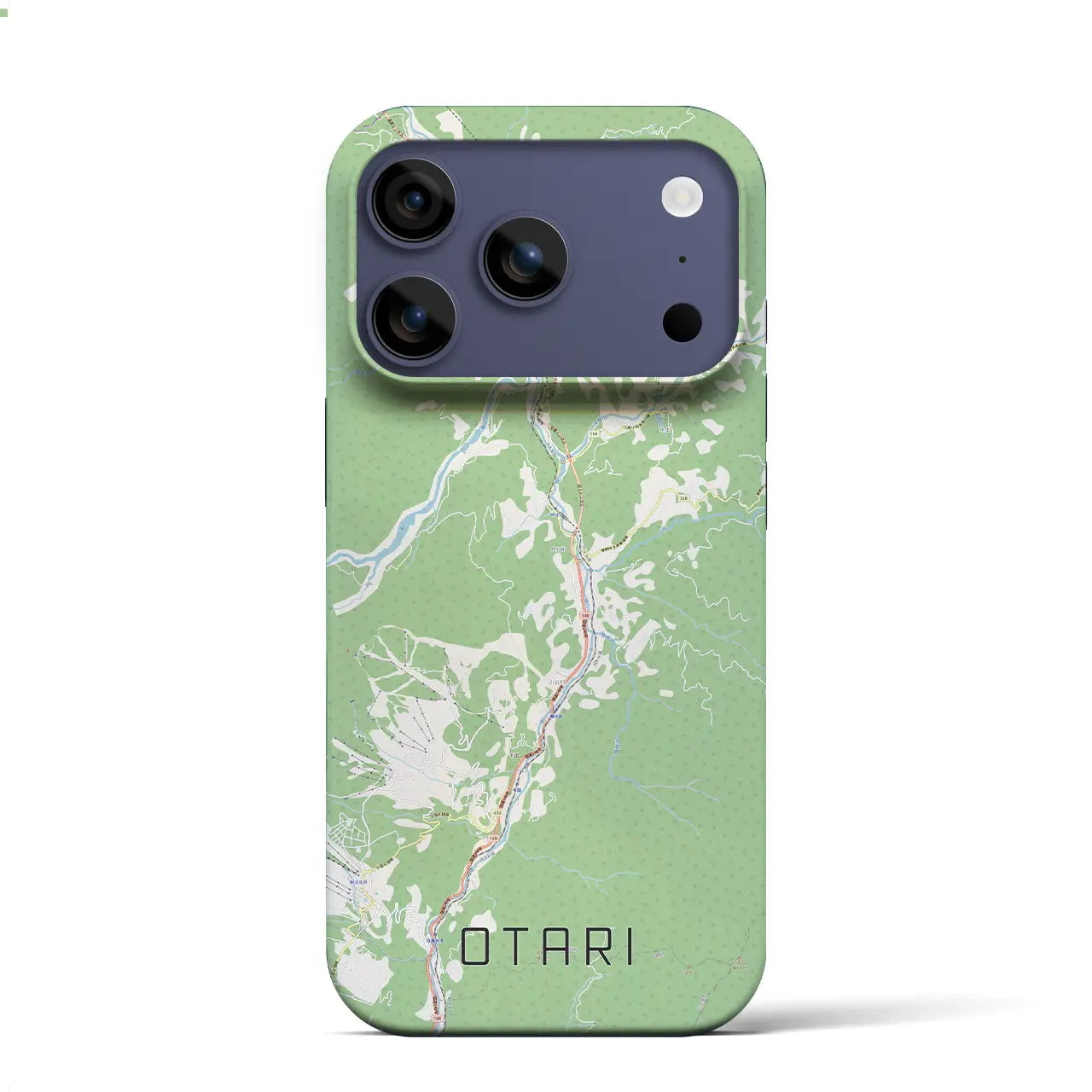 【小谷(長野県)】地図柄iPhoneケース(バックカバータイプ)