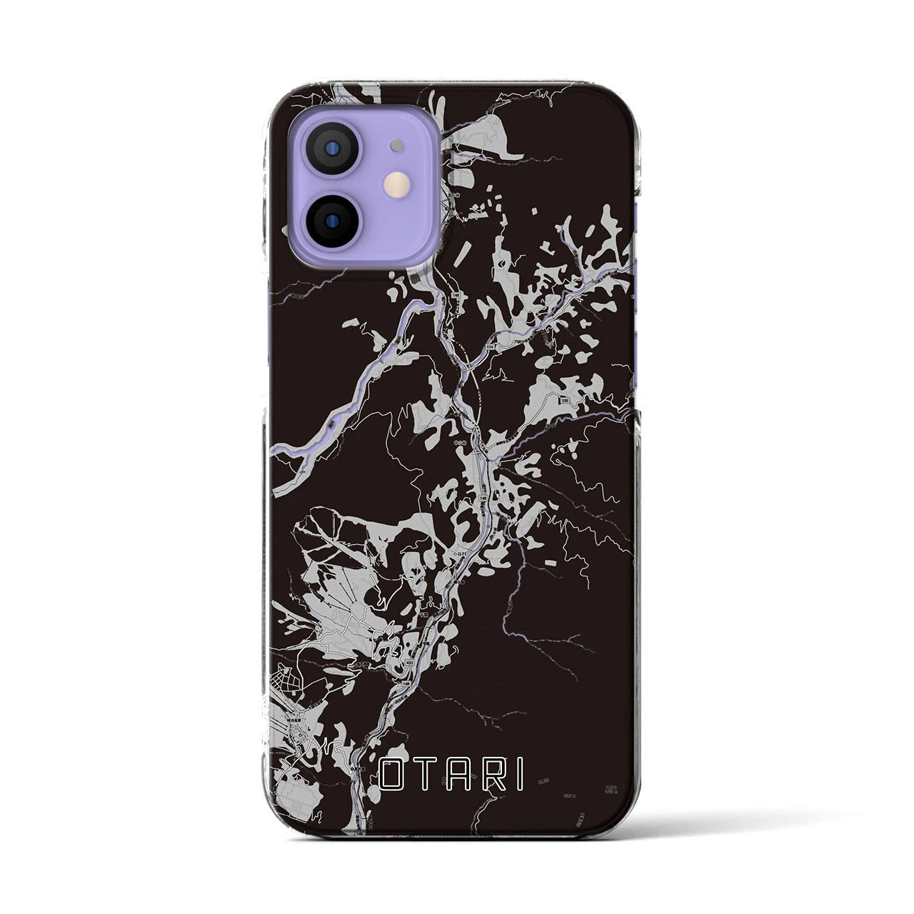 【小谷(長野県)】地図柄iPhoneケース(クリアタイプ)