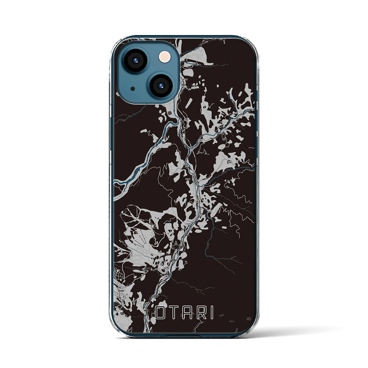 【小谷(長野県)】地図柄iPhoneケース(クリアタイプ)