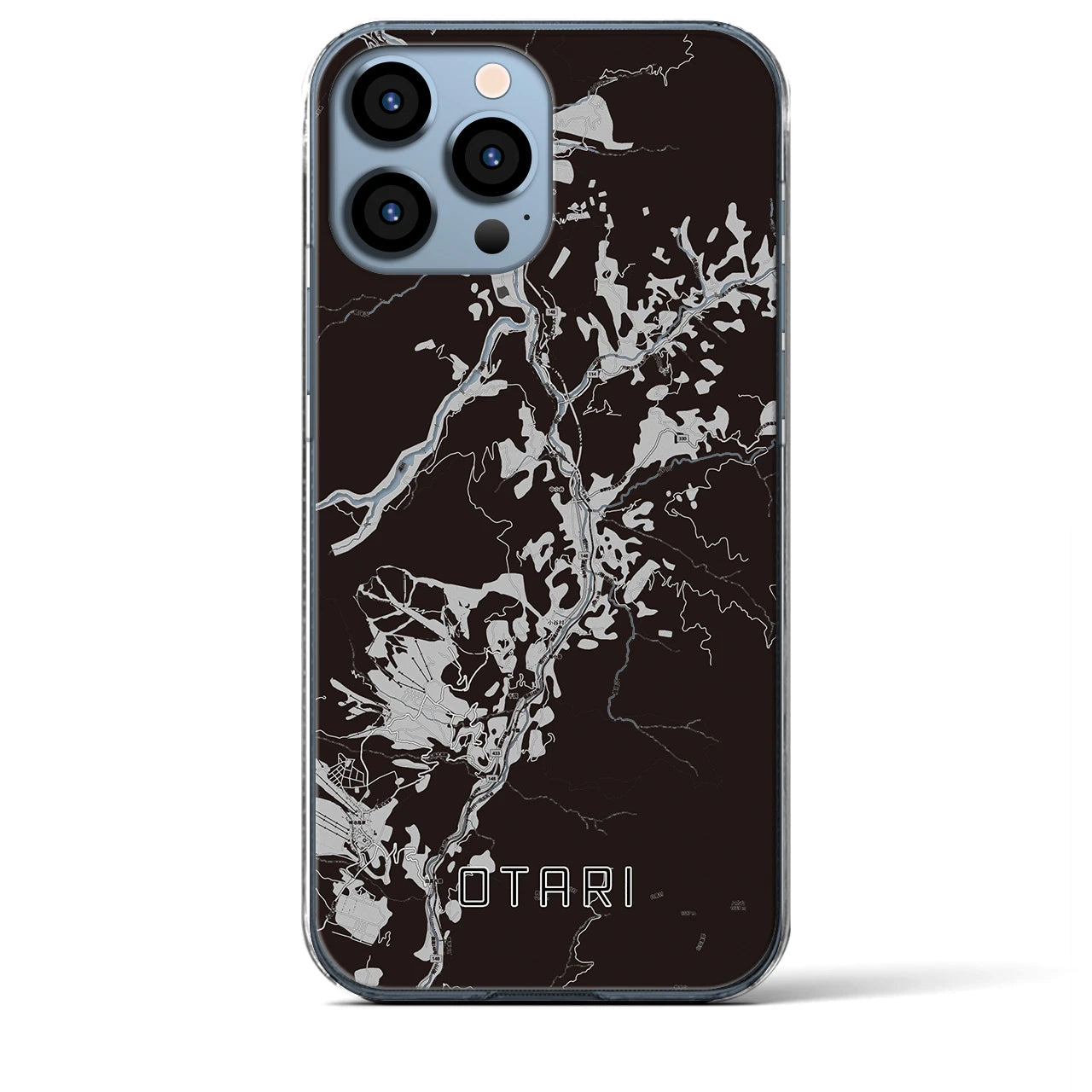 【小谷(長野県)】地図柄iPhoneケース(クリアタイプ)