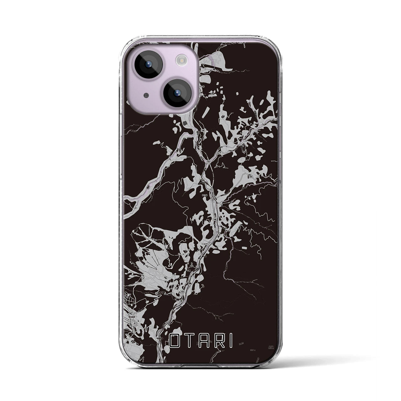 【小谷(長野県)】地図柄iPhoneケース(クリアタイプ)