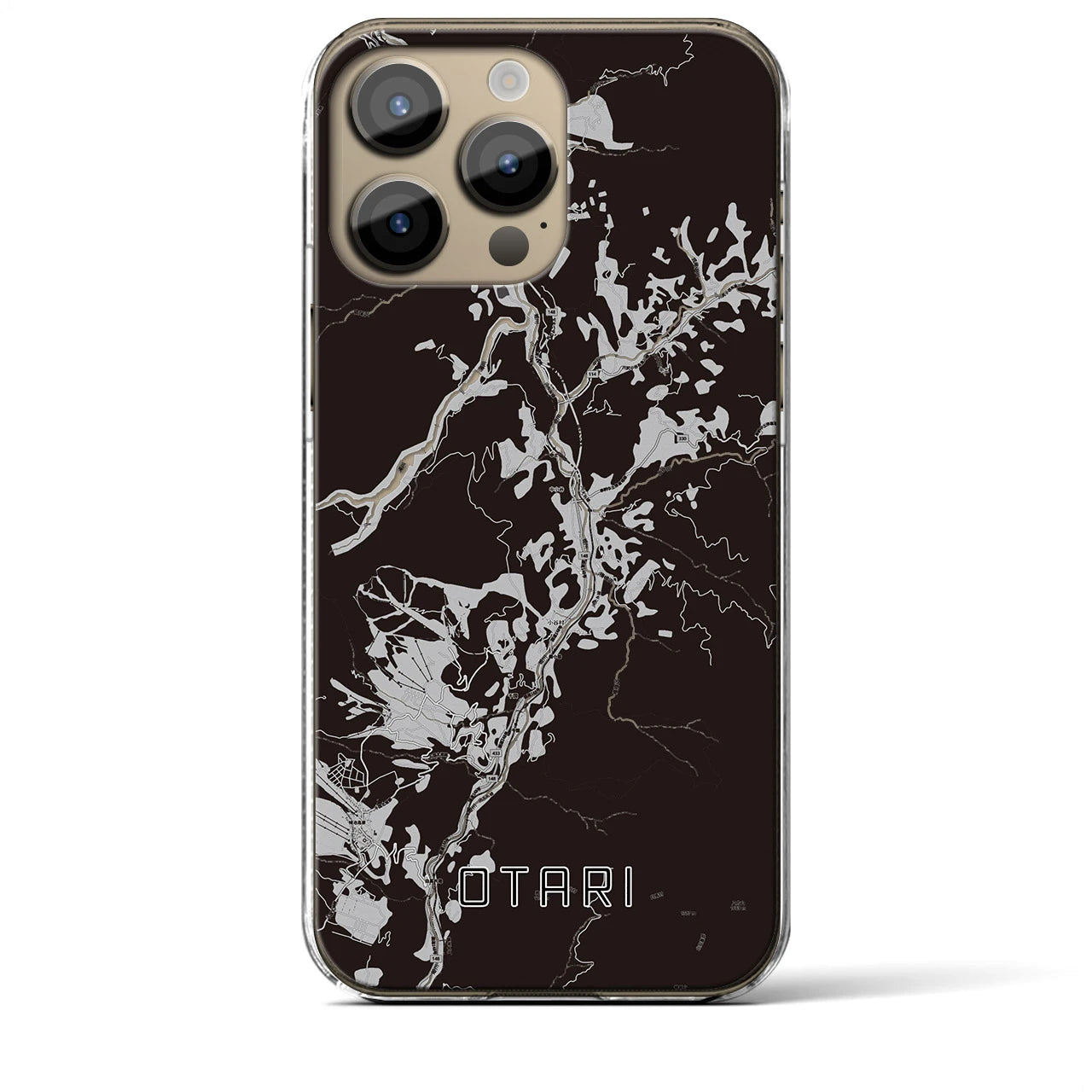 【小谷(長野県)】地図柄iPhoneケース(クリアタイプ)