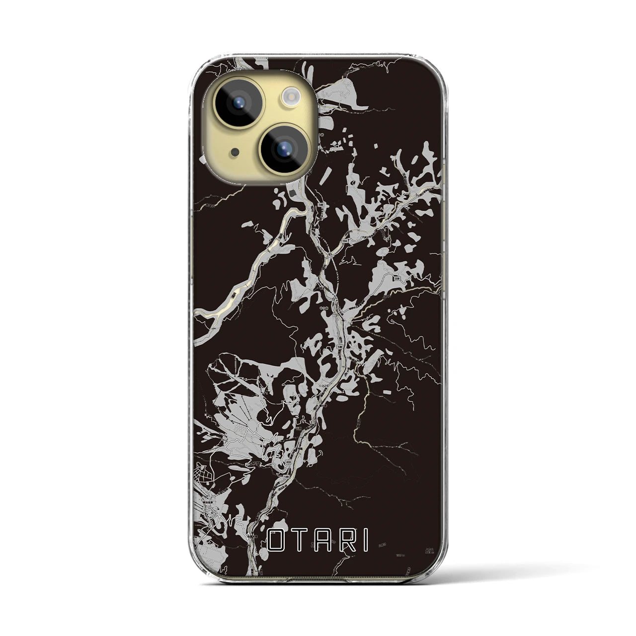 【小谷(長野県)】地図柄iPhoneケース(クリアタイプ)