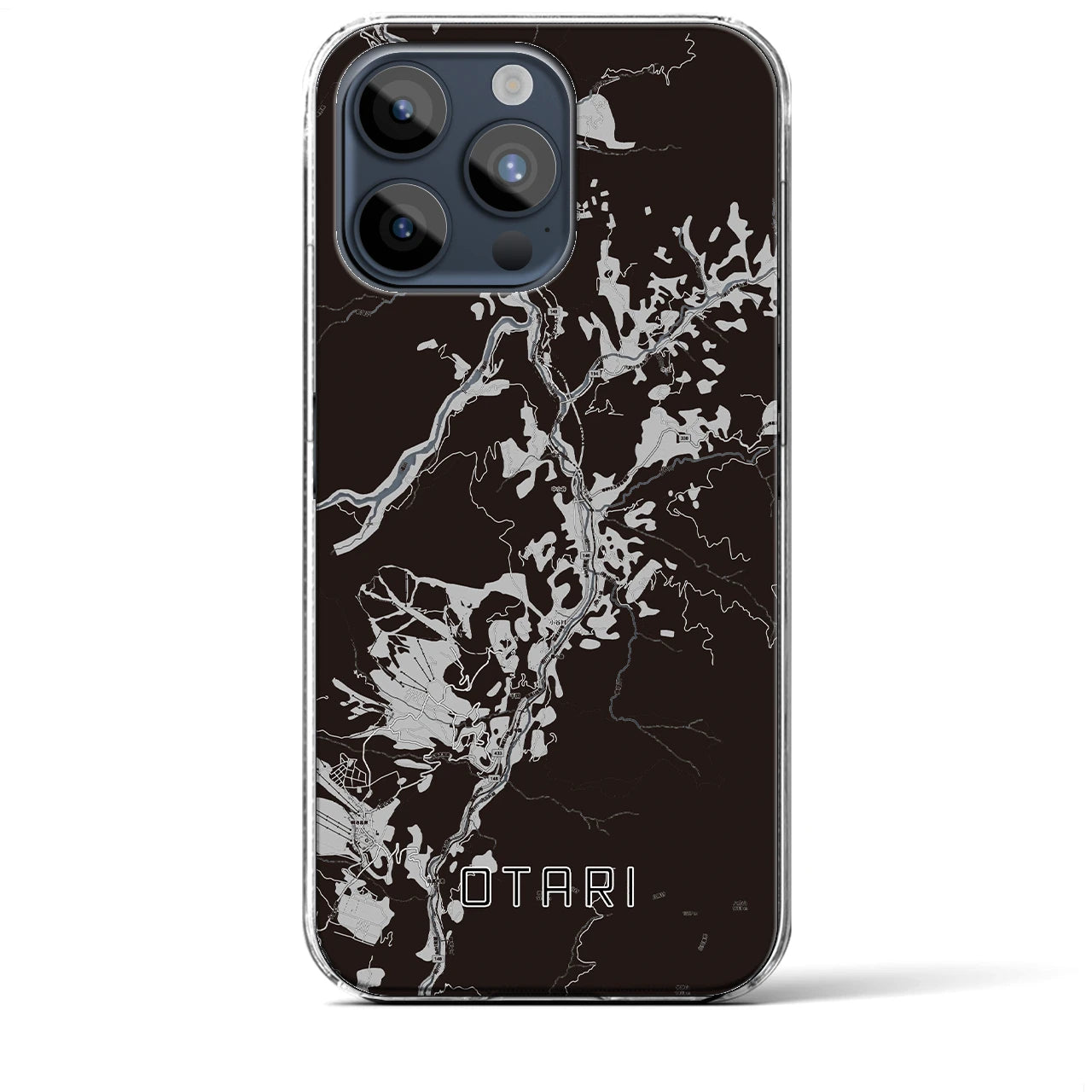 【小谷(長野県)】地図柄iPhoneケース(クリアタイプ)