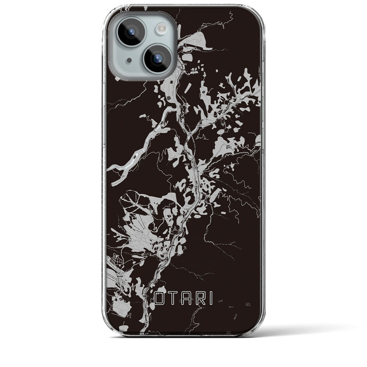 【小谷(長野県)】地図柄iPhoneケース(クリアタイプ)
