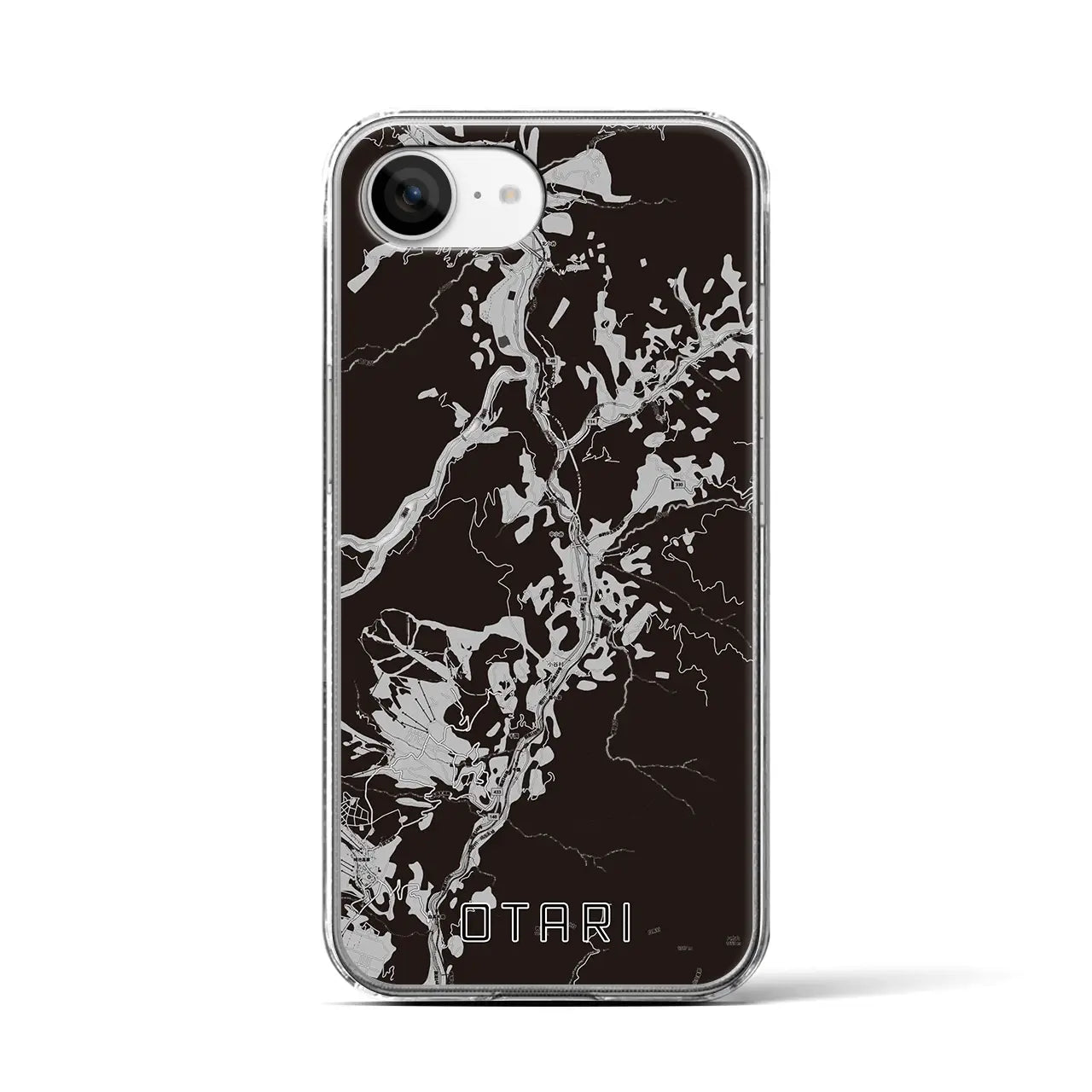 【小谷(長野県)】地図柄iPhoneケース(クリアタイプ)