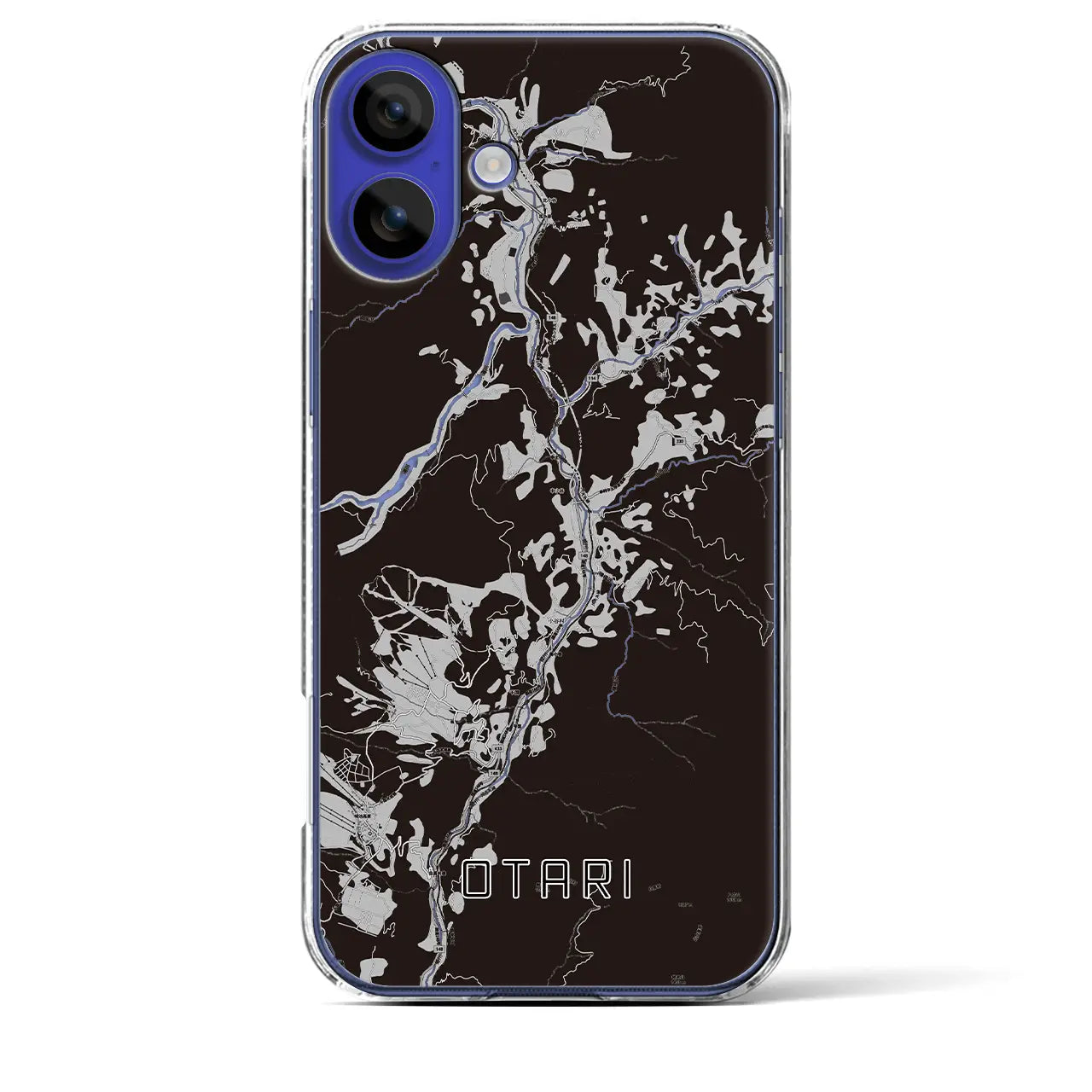 【小谷(長野県)】地図柄iPhoneケース(クリアタイプ)