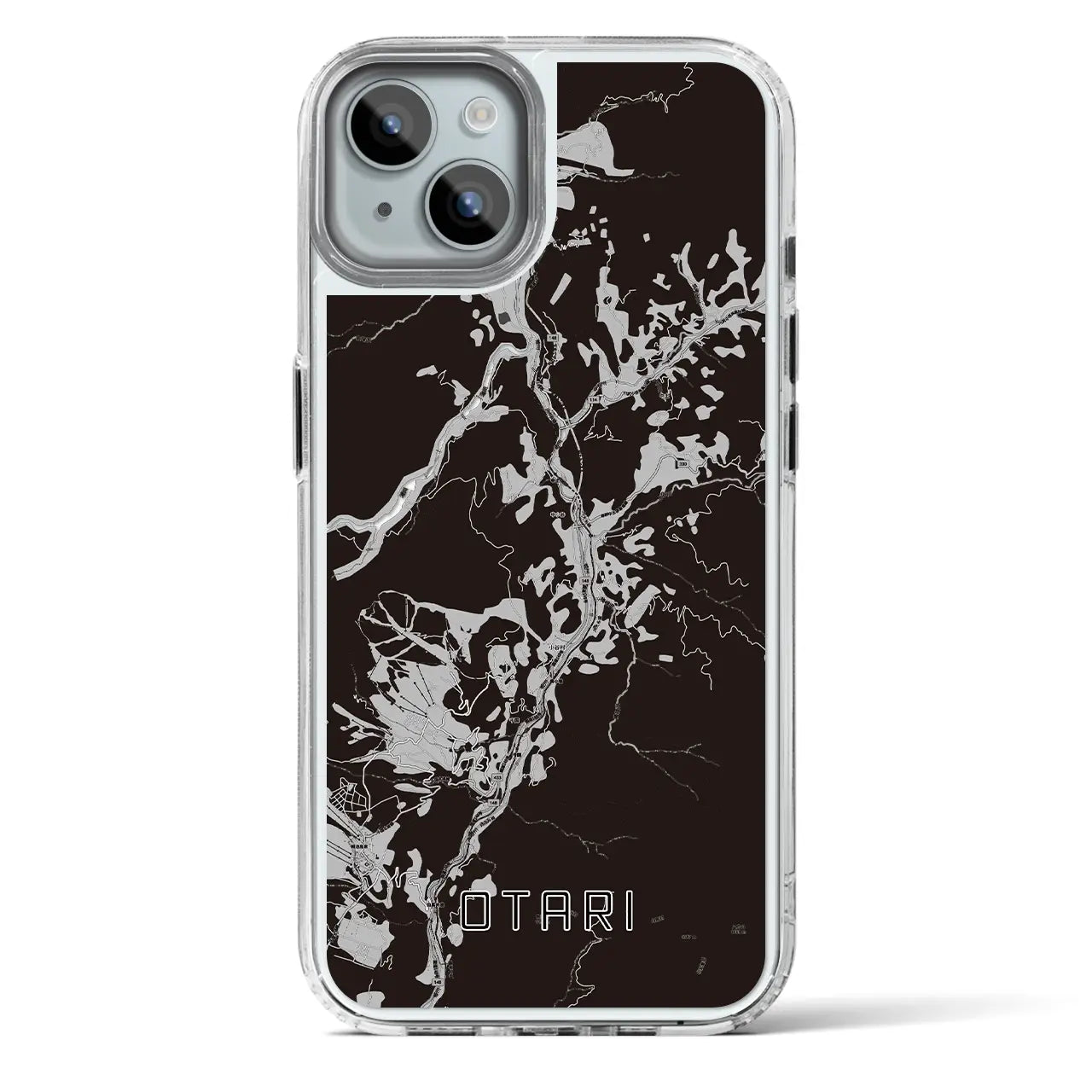 【小谷(長野県)】地図柄iPhoneケース(MagSafeタイプ)