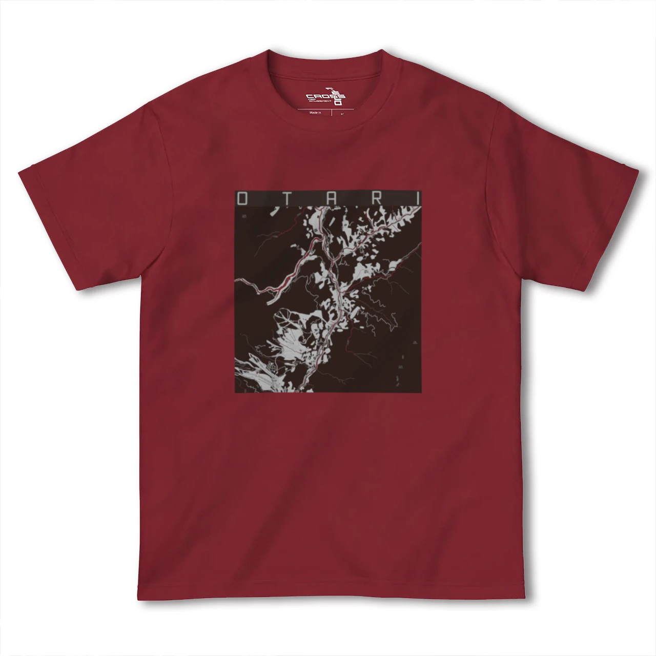 【小谷(長野県)】地図柄ヘビーウェイトTシャツ