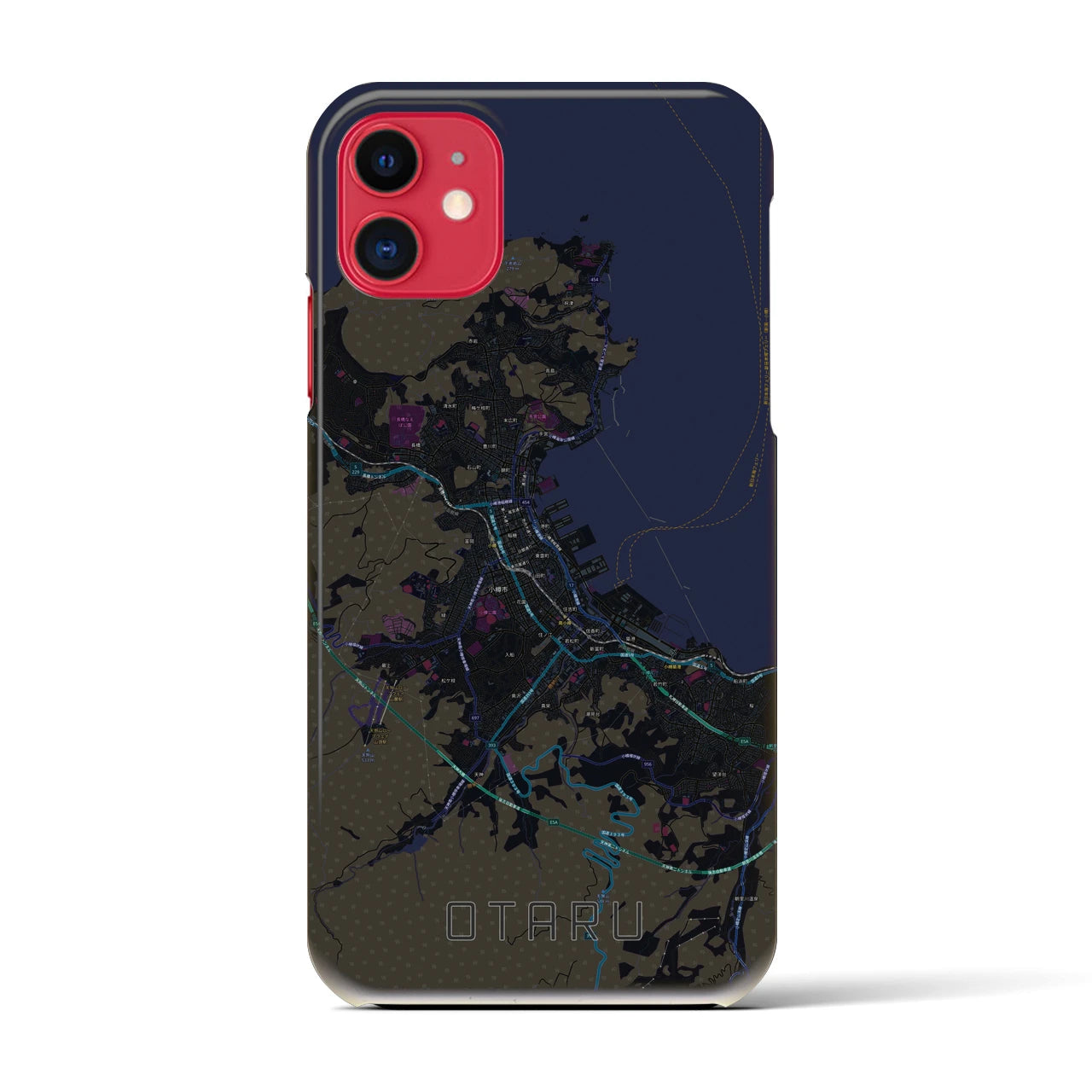 【小樽(北海道)】地図柄iPhoneケース(バックカバータイプ)