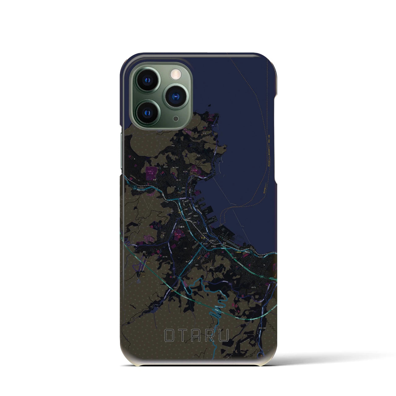 【小樽(北海道)】地図柄iPhoneケース(バックカバータイプ)