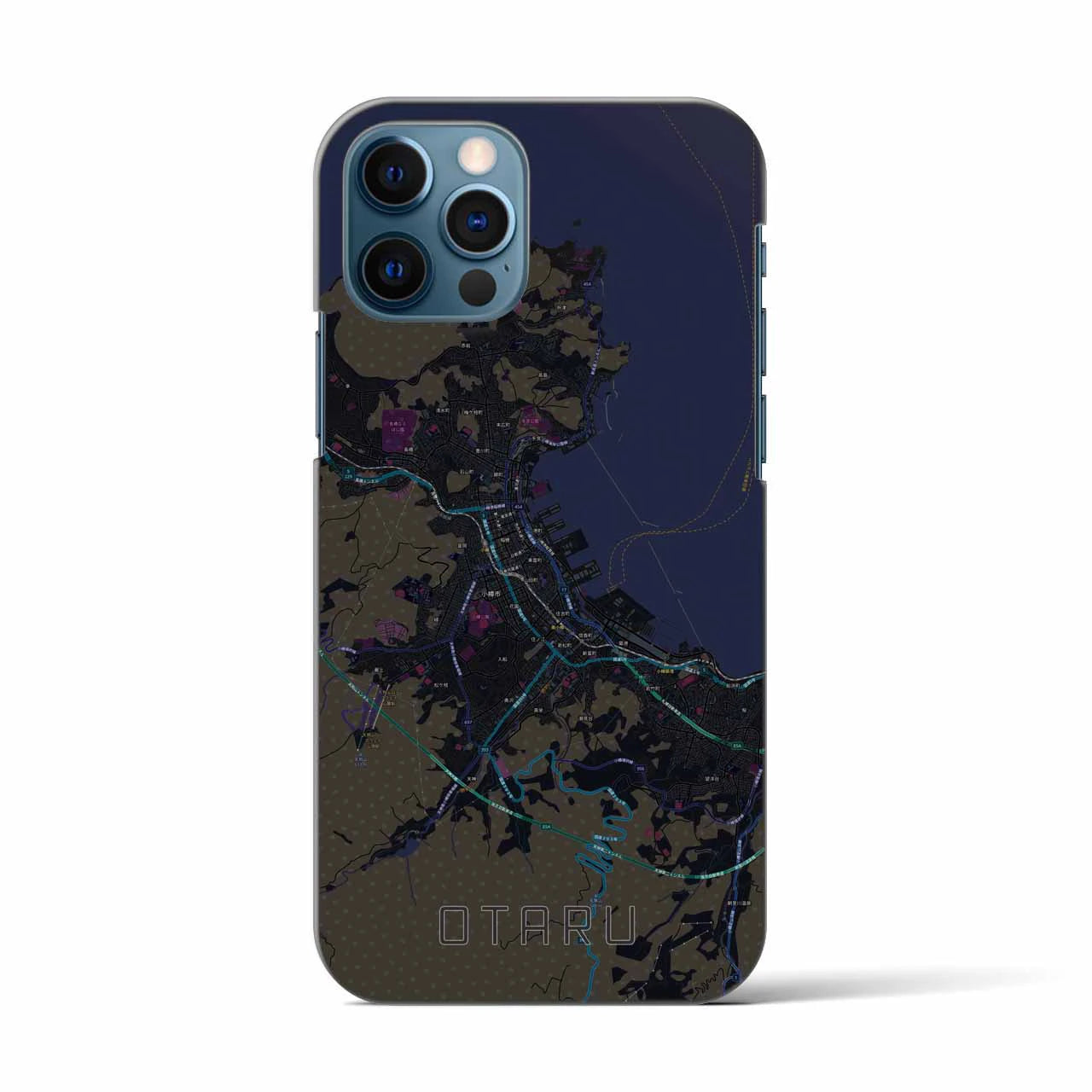【小樽(北海道)】地図柄iPhoneケース(バックカバータイプ)