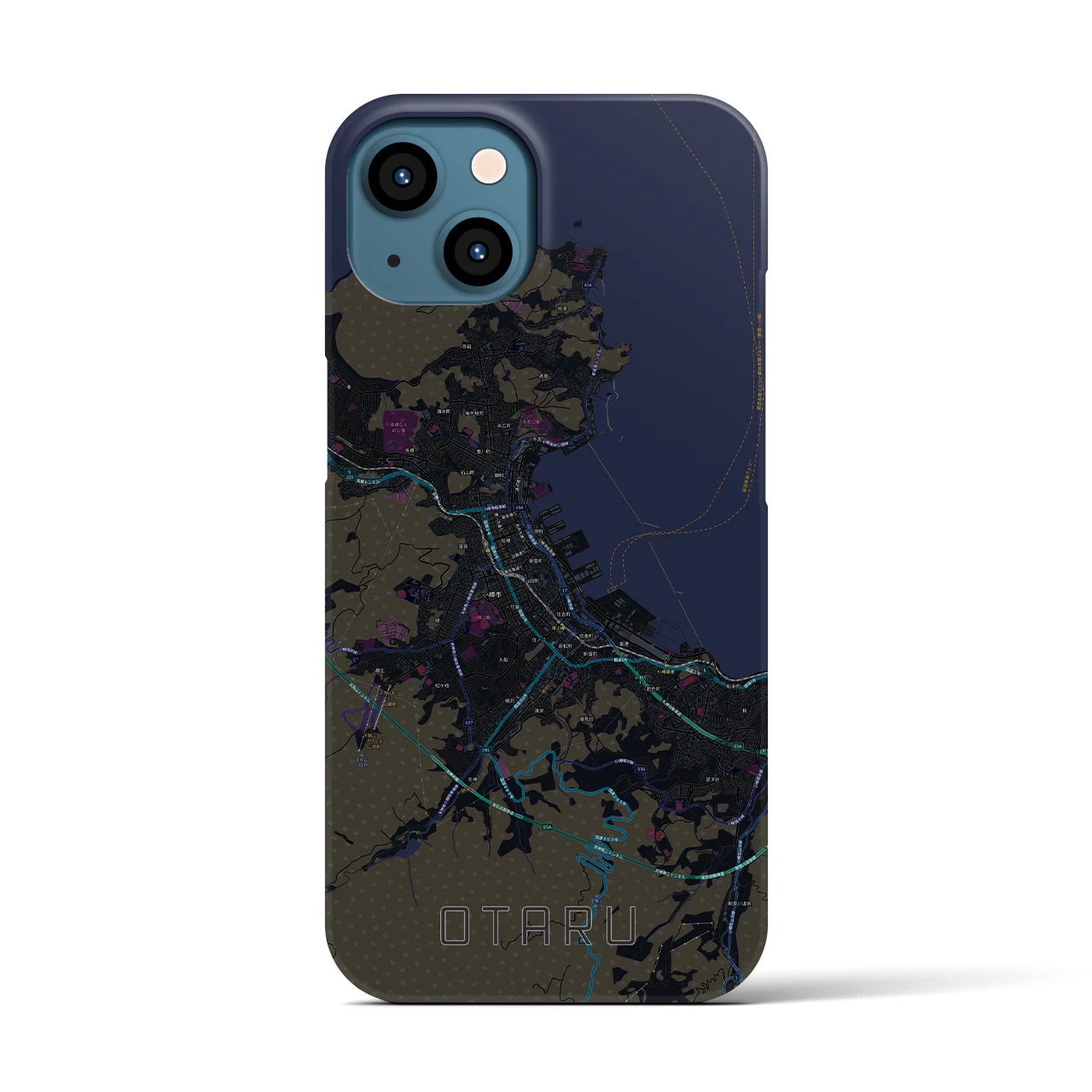 【小樽(北海道)】地図柄iPhoneケース(バックカバータイプ)