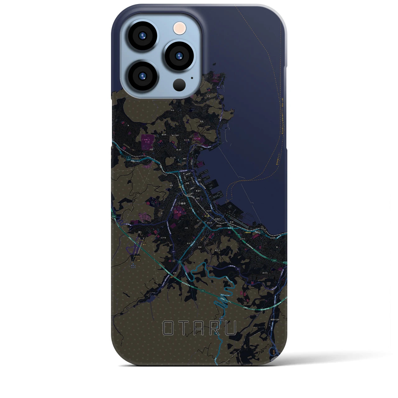 【小樽(北海道)】地図柄iPhoneケース(バックカバータイプ)