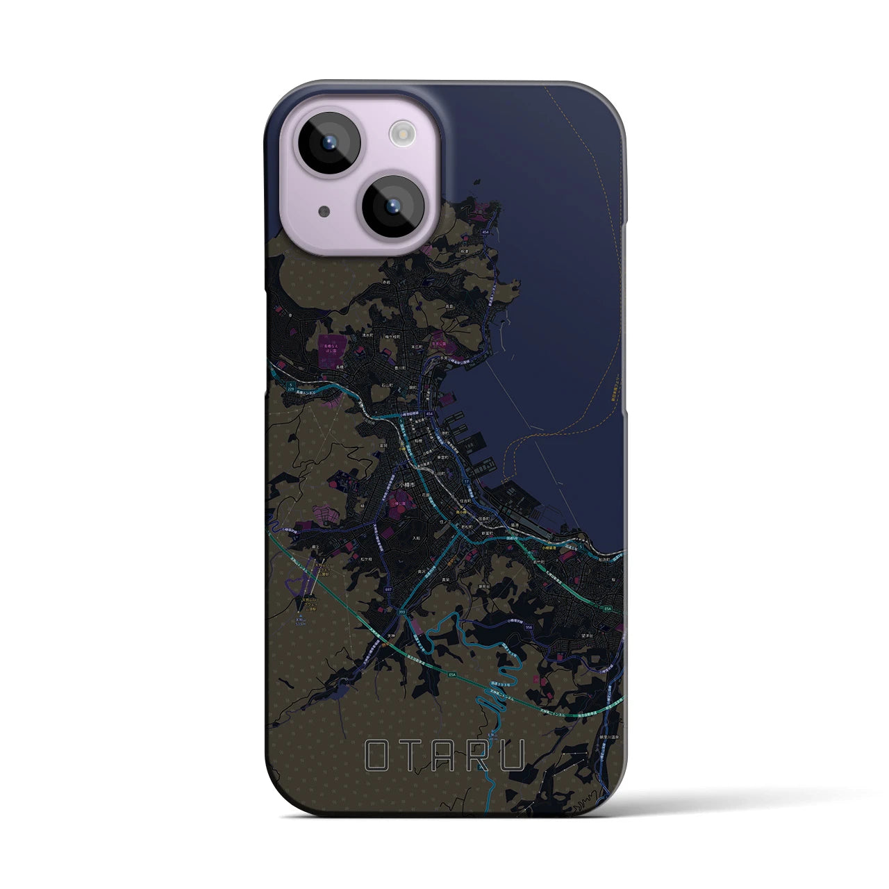 【小樽(北海道)】地図柄iPhoneケース(バックカバータイプ)