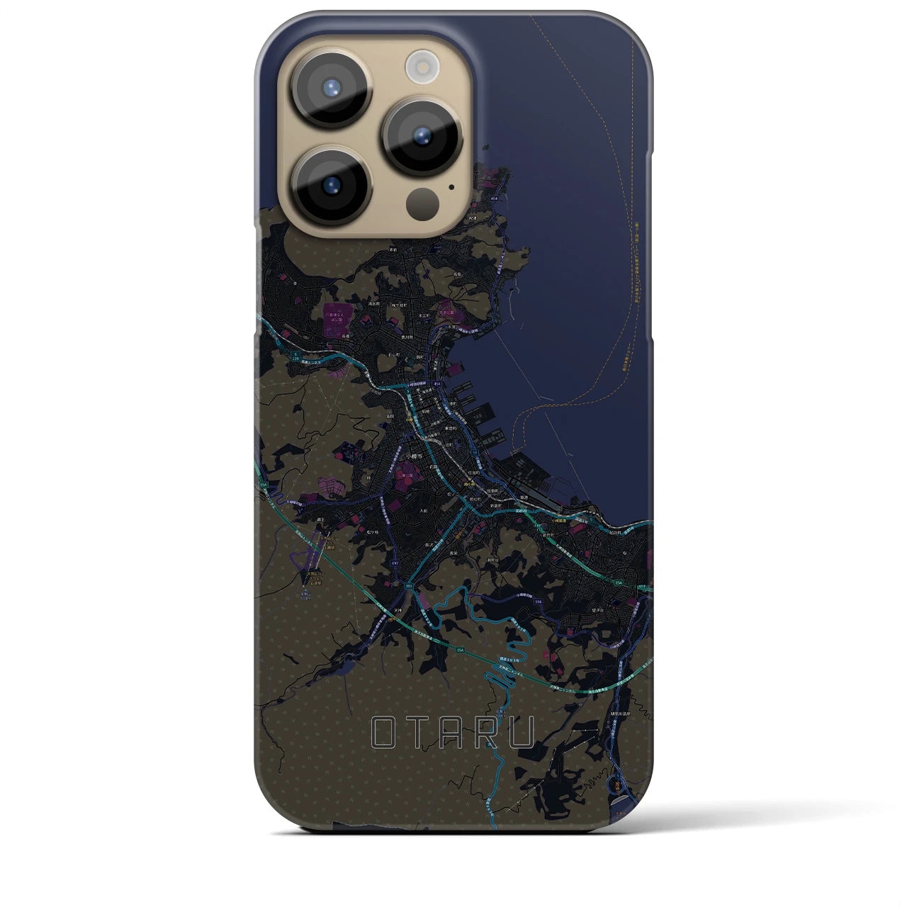 【小樽(北海道)】地図柄iPhoneケース(バックカバータイプ)