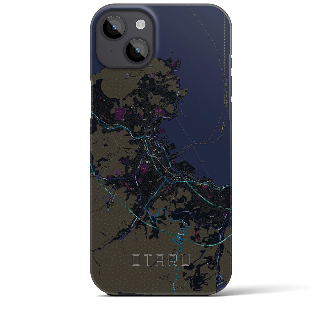 【小樽(北海道)】地図柄iPhoneケース(バックカバータイプ)
