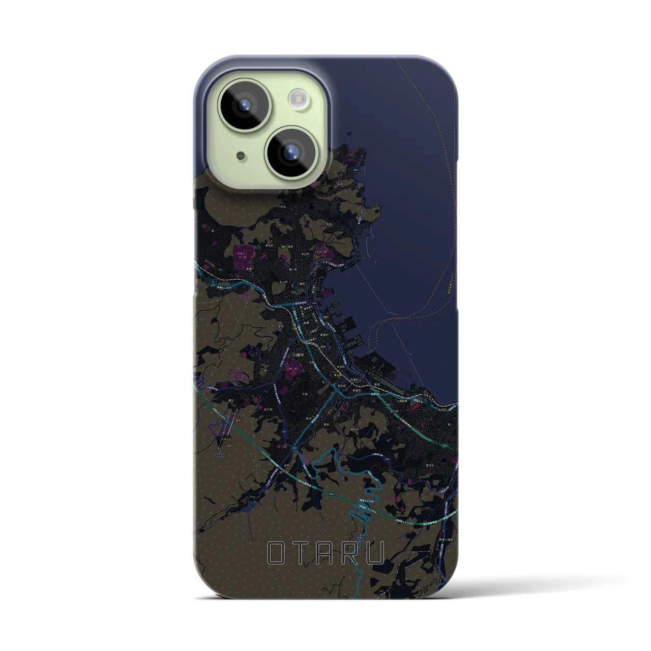 【小樽(北海道)】地図柄iPhoneケース(バックカバータイプ)
