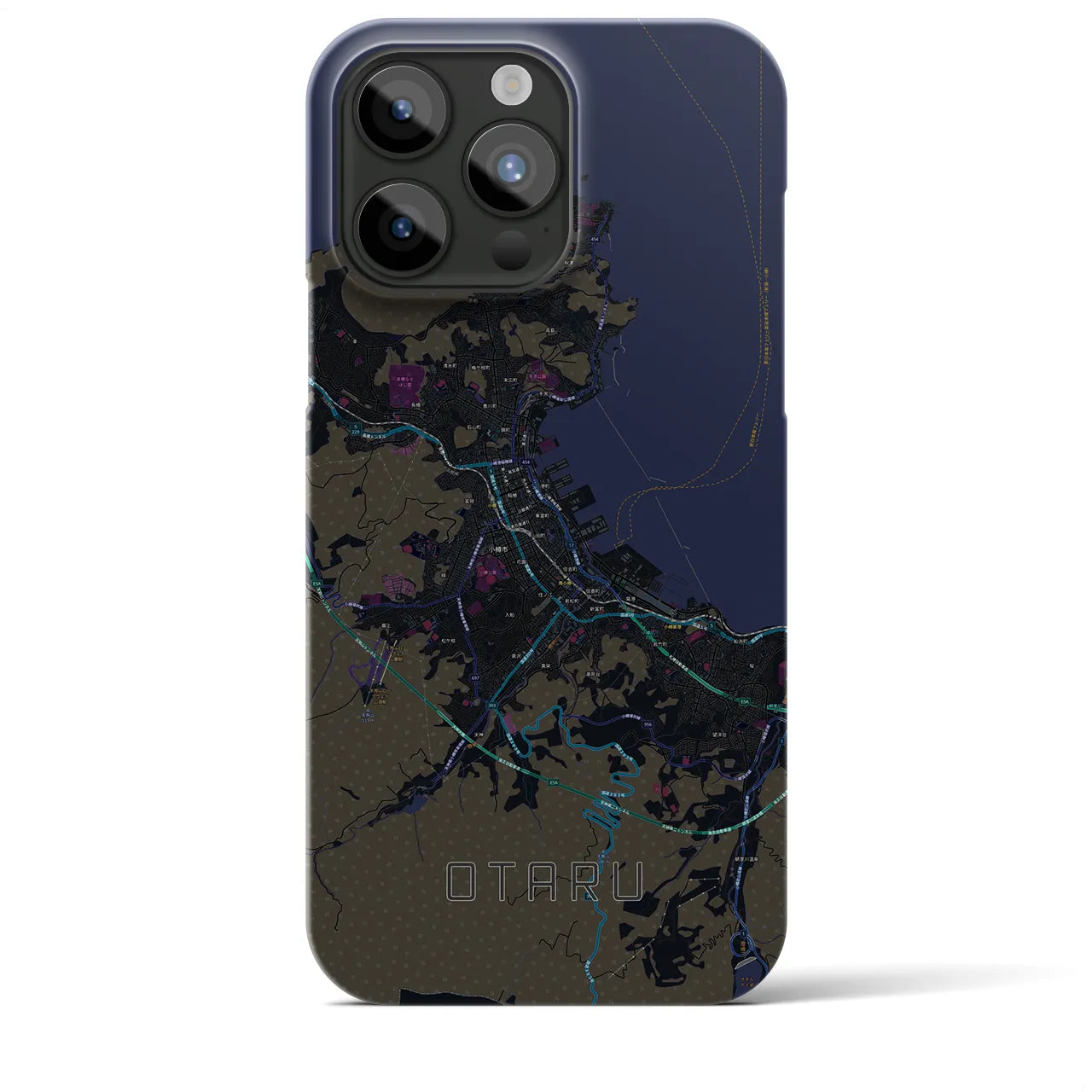 【小樽(北海道)】地図柄iPhoneケース(バックカバータイプ)