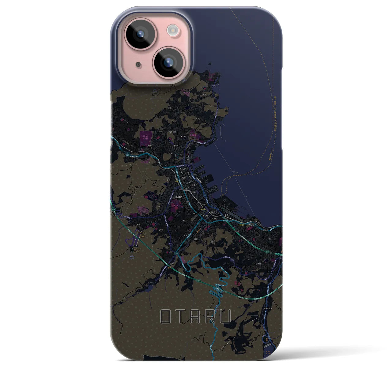 【小樽(北海道)】地図柄iPhoneケース(バックカバータイプ)