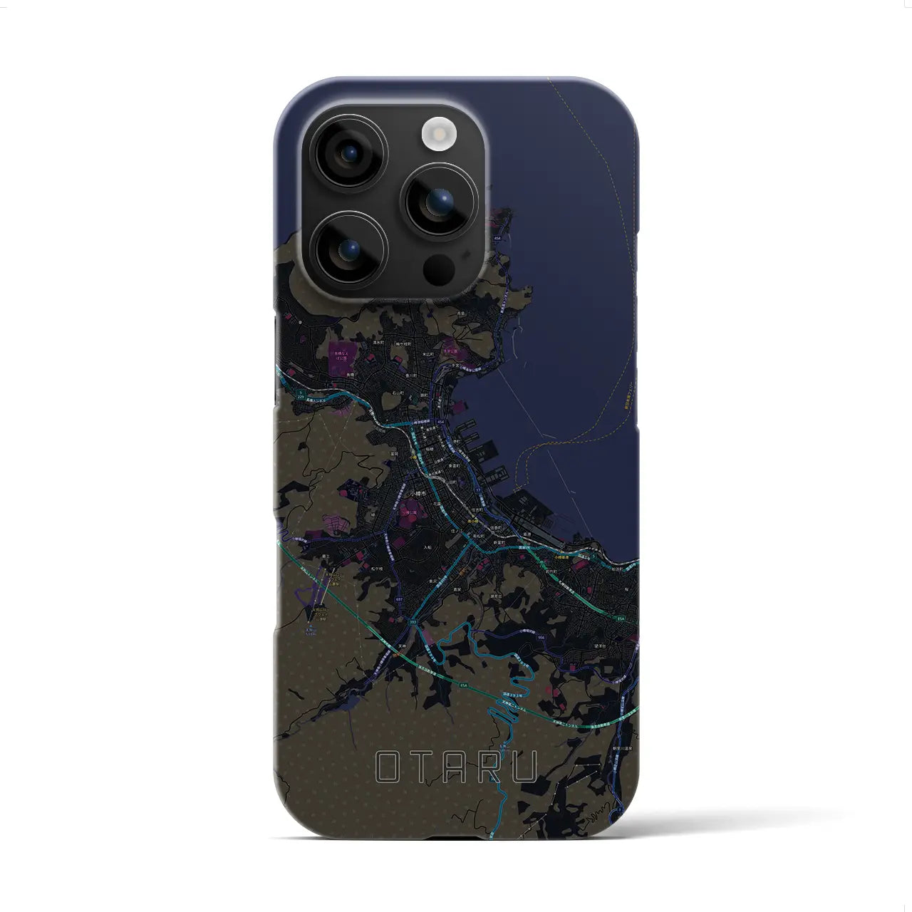 【小樽(北海道)】地図柄iPhoneケース(バックカバータイプ)