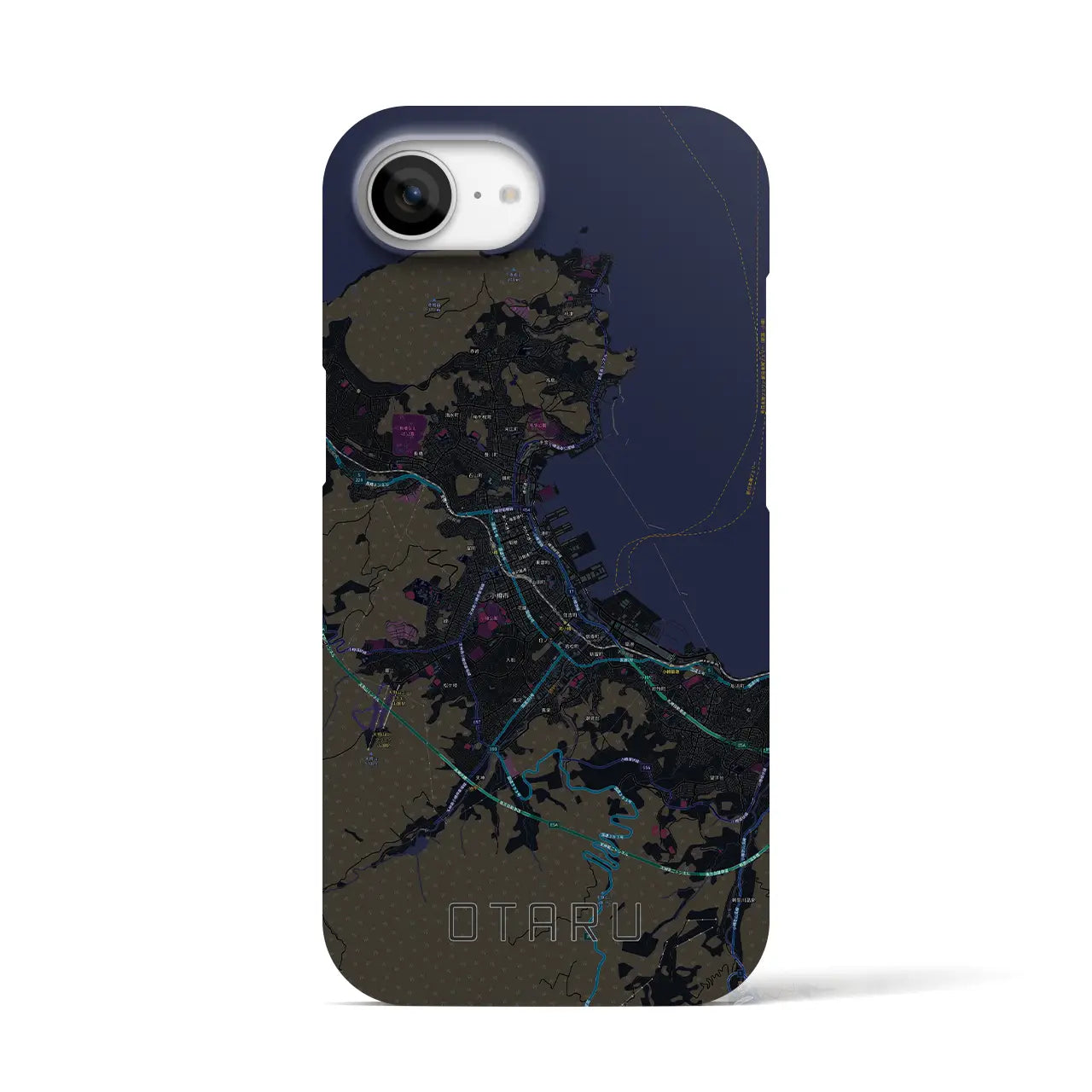 【小樽(北海道)】地図柄iPhoneケース(バックカバータイプ)