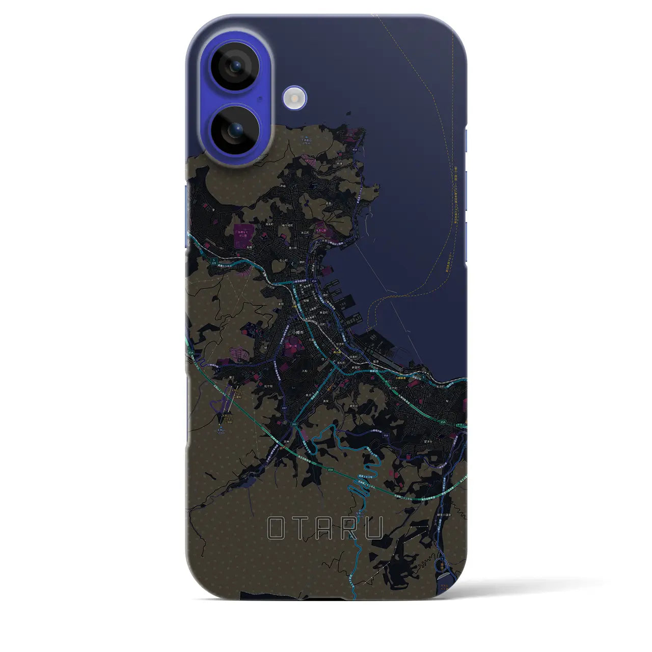 【小樽(北海道)】地図柄iPhoneケース(バックカバータイプ)
